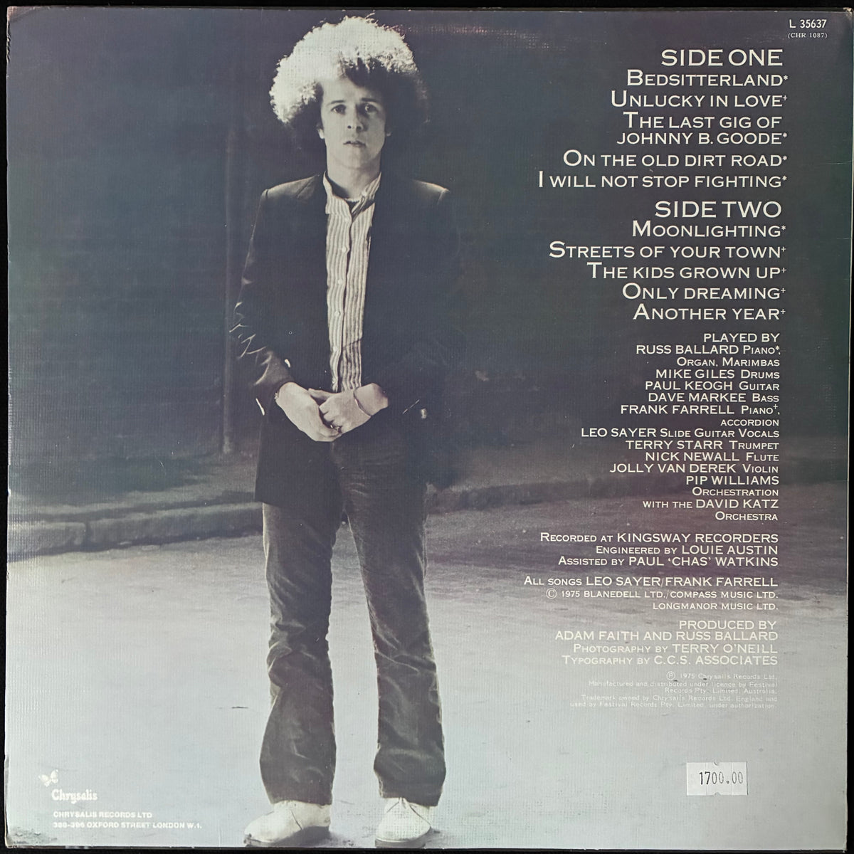 LEO SAYER - ANOTHER YEAR (USED VINYL 1975 AUS M-/EX+)