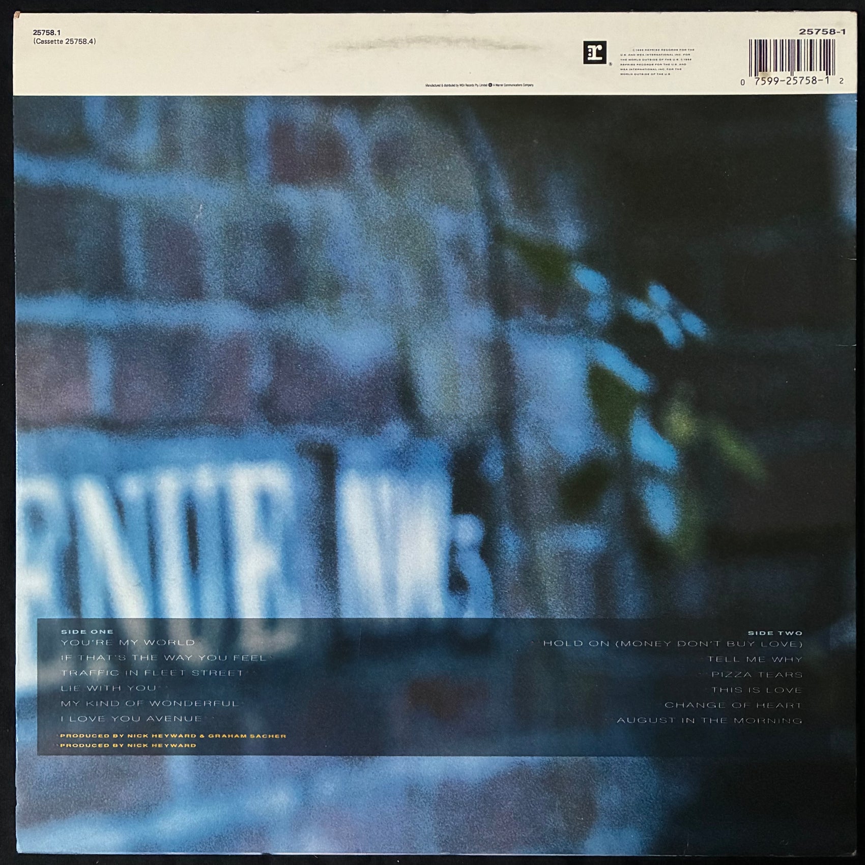 NICK HEYWARD - I LOVE YOU AVENUE (USED VINYL 1988 AUS M-/EX+)