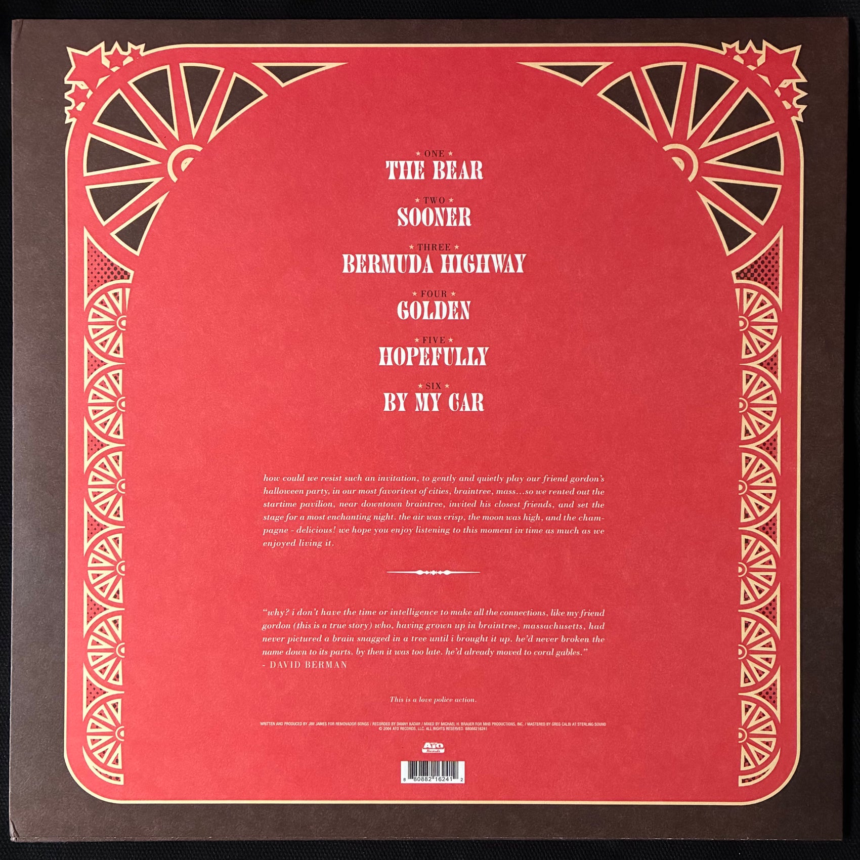 MY MORNING JACKET - ACOUSTIC CITSUOCA : LIVE! AT THE STARTIME PAVILLION ~ OCTOBER 31ST ~ (MLP) (USED VINYL 2004 US M-/M-)