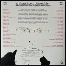 Load image into Gallery viewer, A CLOAKROOM ASSEMBLY - DEATH IS LIKE WHITE NOISE TO SOMEONE IN GOOD HEALTH... (LP+CDR) (CLEAR COLOURED) (USED VINYL 2020 AUS M-/M-)
