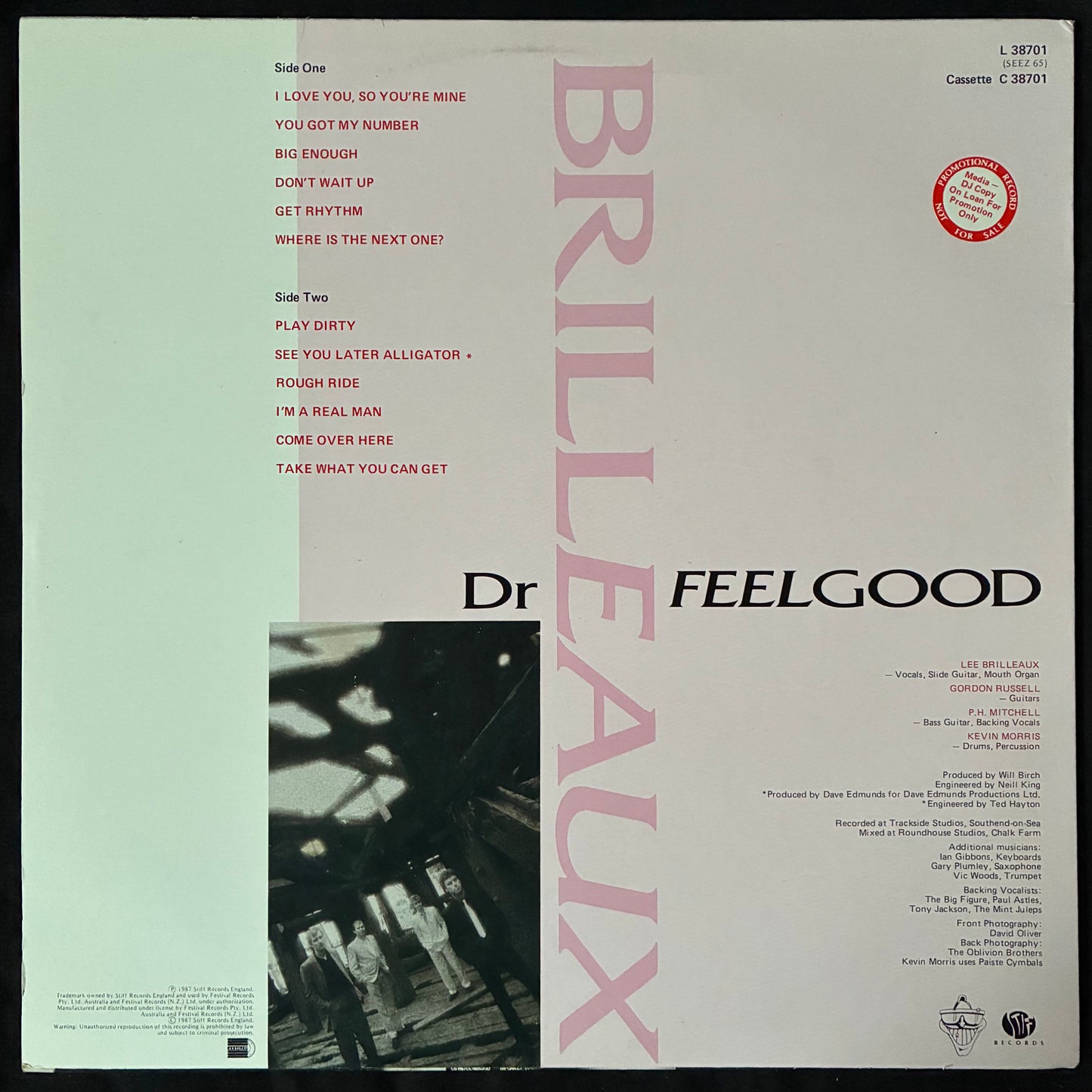 DR. FEELGOOD - BRILLEAUX (USED VINYL 1986 AUS M-/EX+)