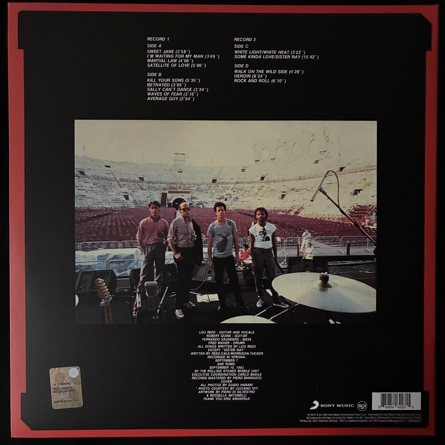 LOU REED - LIVE IN ITALY (2LP) (USED VINYL 2017 EU M-/M-)
