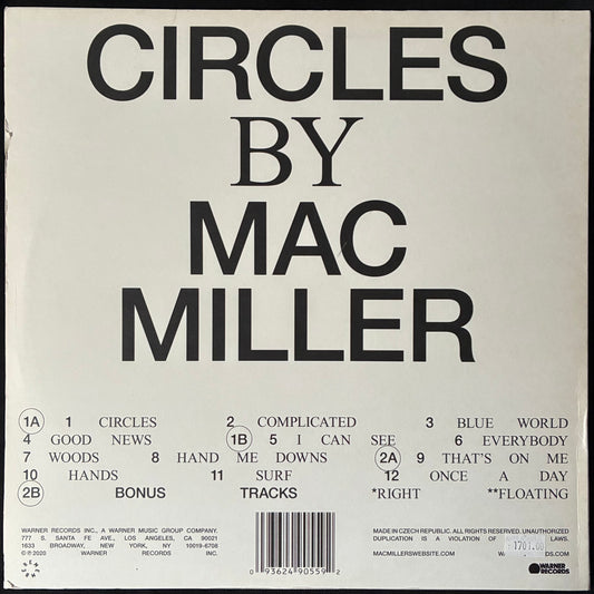 MAC MILLER - CIRCLES (CLEAR COLOURED) (USED VINYL 2020 US M-/EX+)