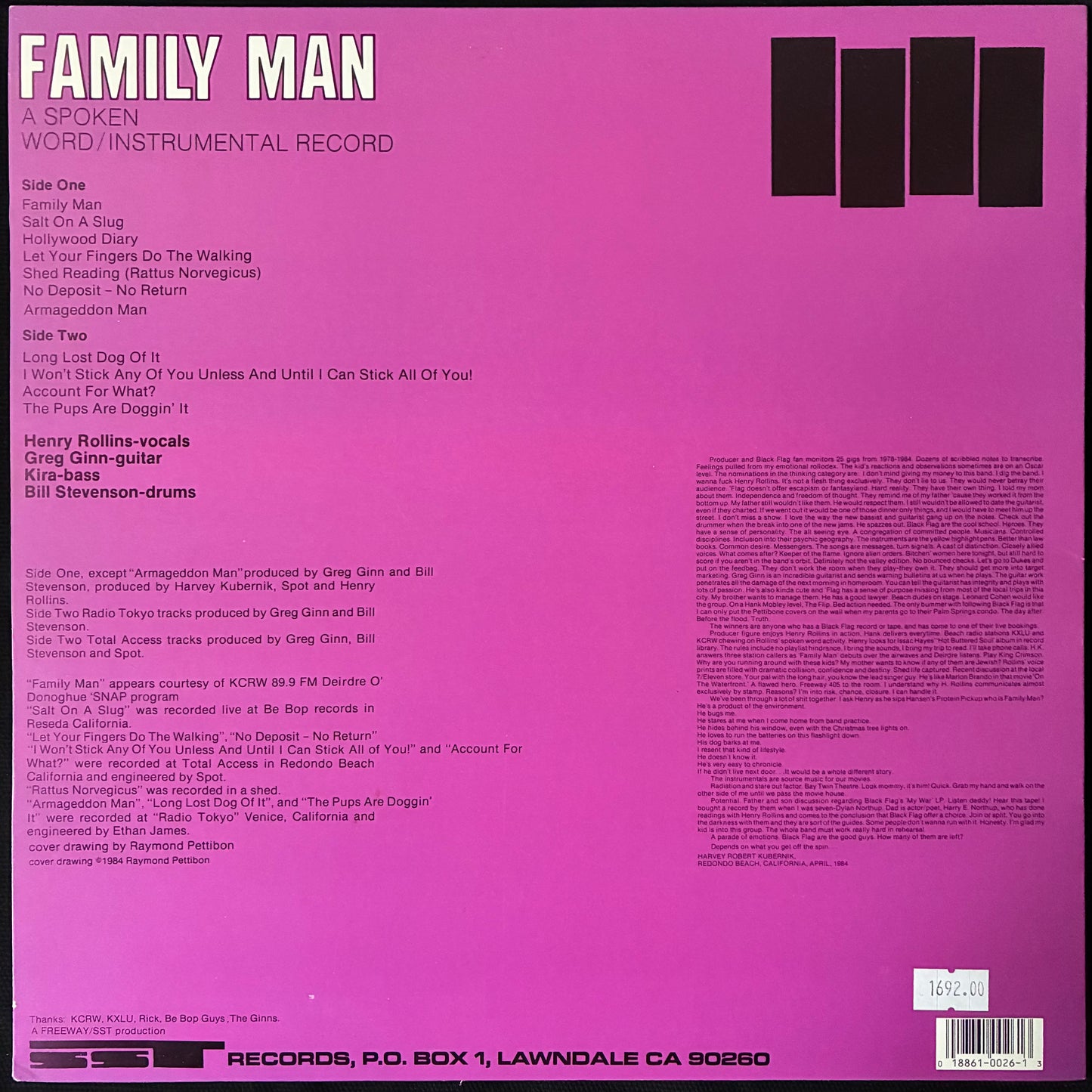 BLACK FLAG - FAMILY MAN (USED VINYL 2008 US EX+/M-)
