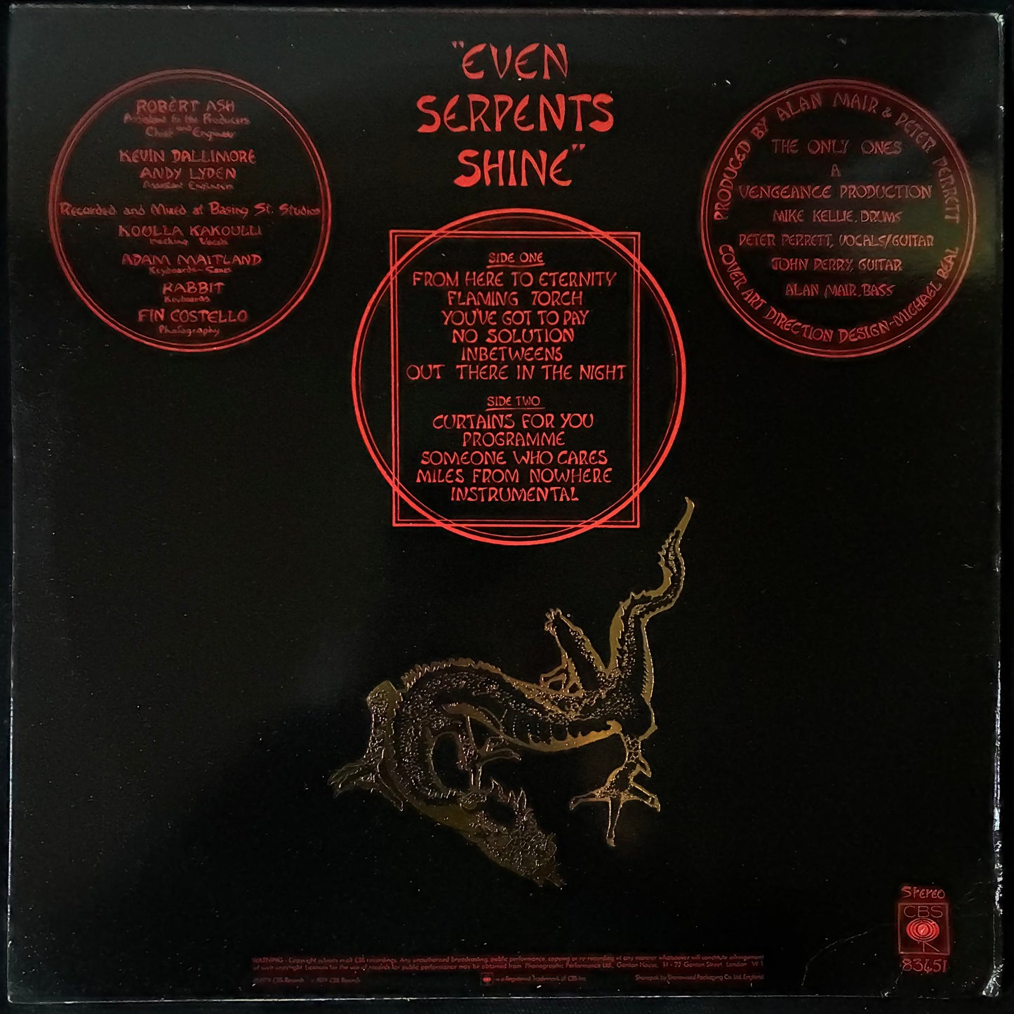 ONLY ONES - EVEN SERPENTS SHINE (FIRST PRESSING) (USED VINYL 1979 UK M-/EX)