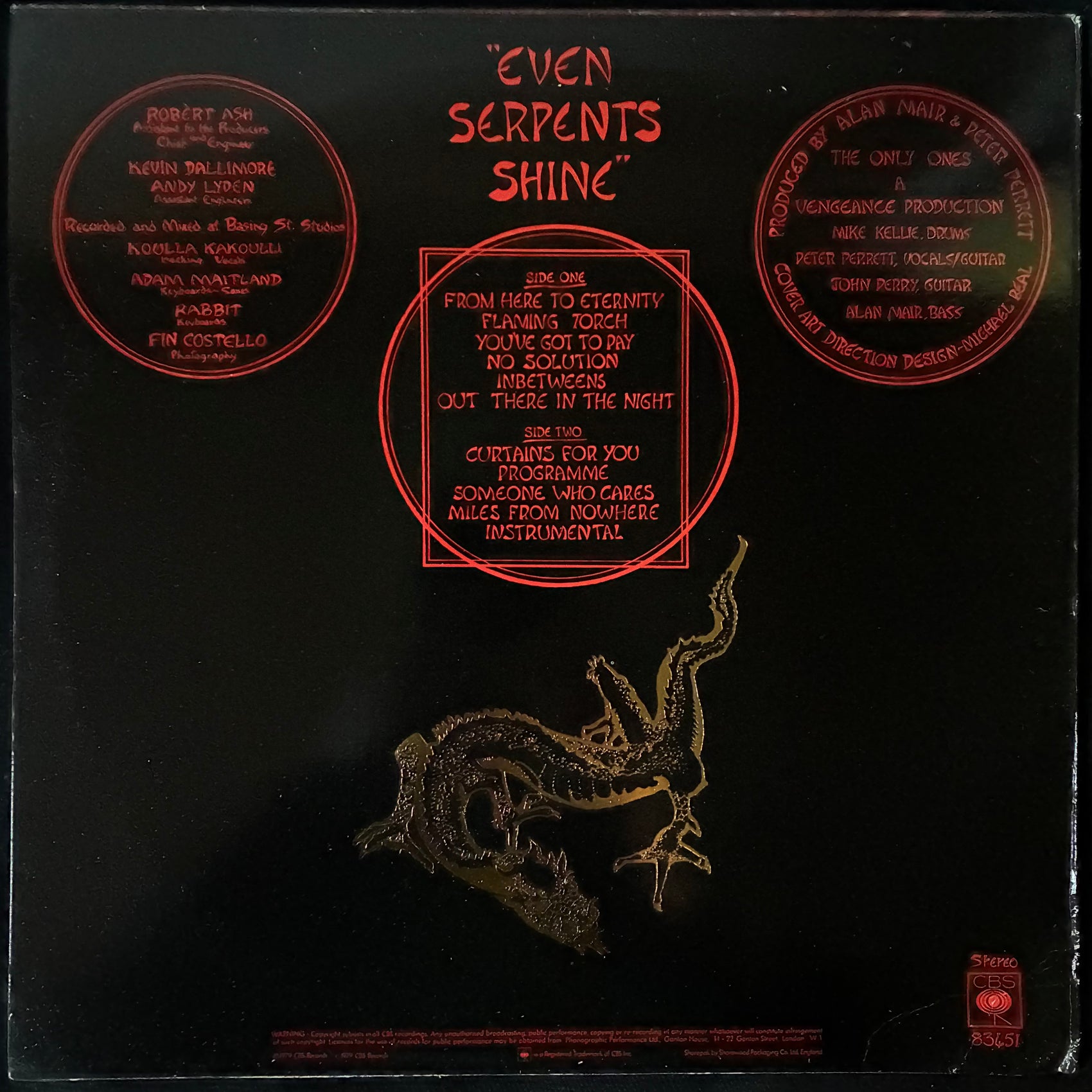 ONLY ONES - EVEN SERPENTS SHINE (FIRST PRESSING) (USED VINYL 1979 UK M-/EX)