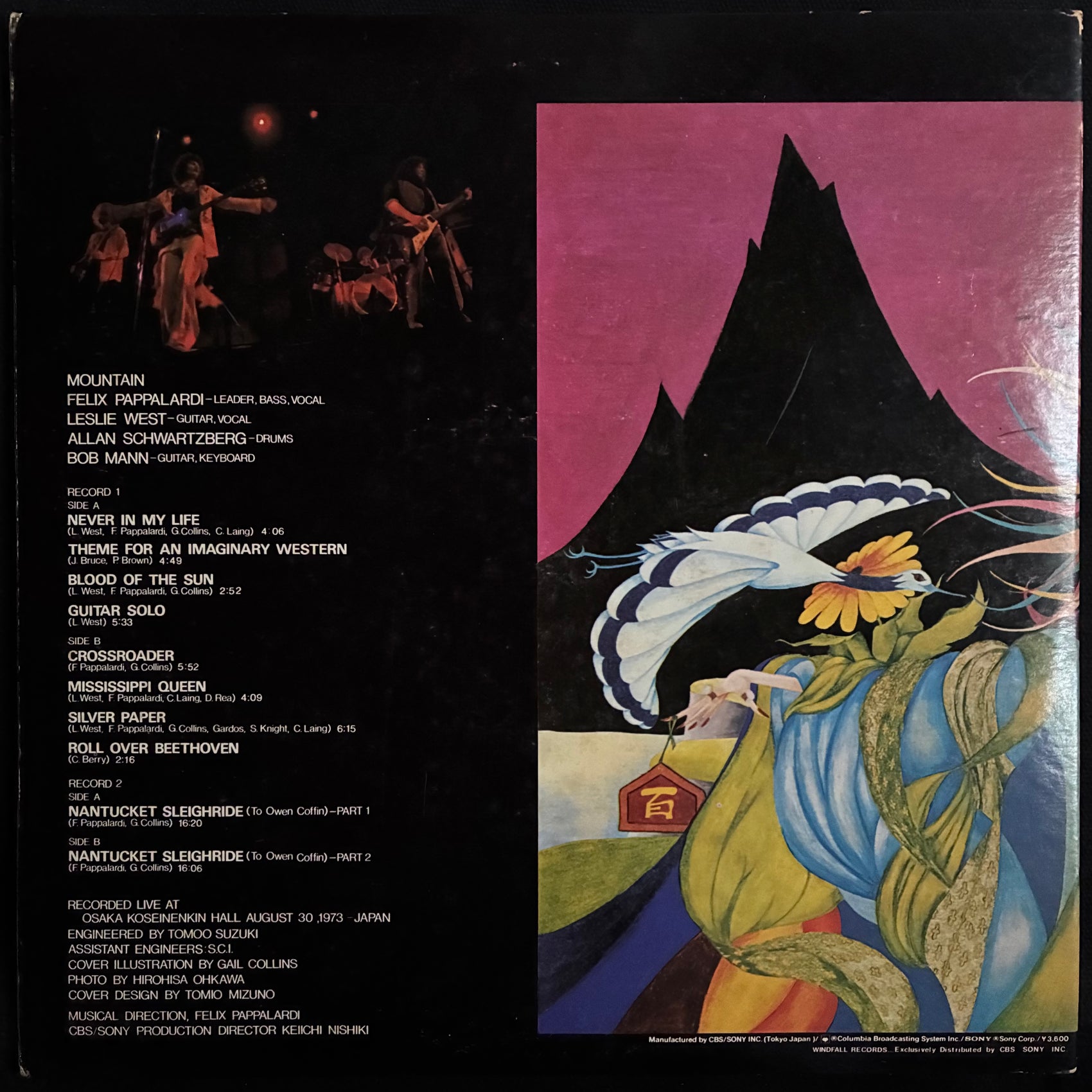 MOUNTAIN - TWIN PEAKS (2LP) (USED VINYL 1973 JAPAN M-/EX+/EX+)