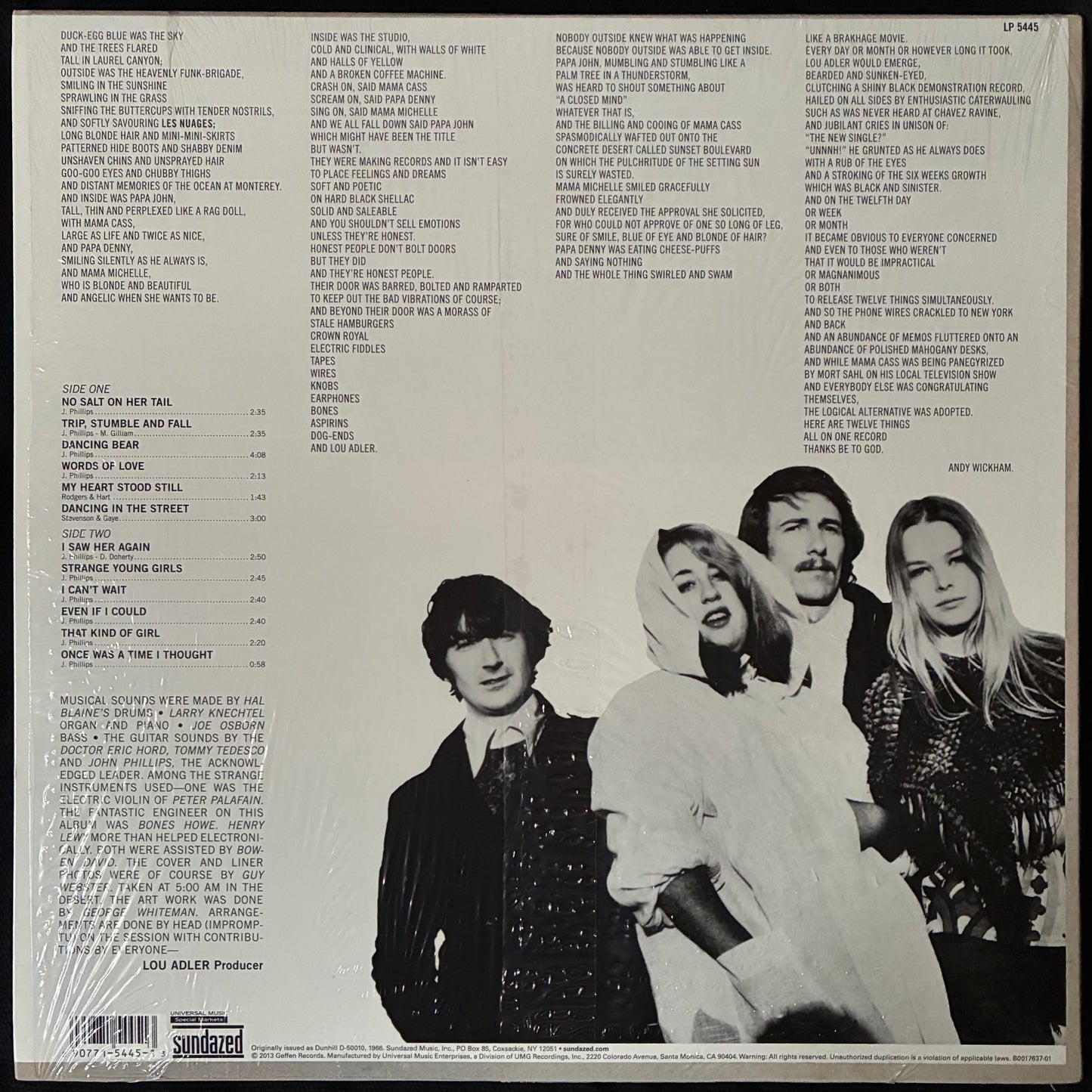 MAMAS & THE PAPAS - THE MAMAS & THE PAPAS (180GM) (MONO) (USED VINYL 2013 US M-/M-)