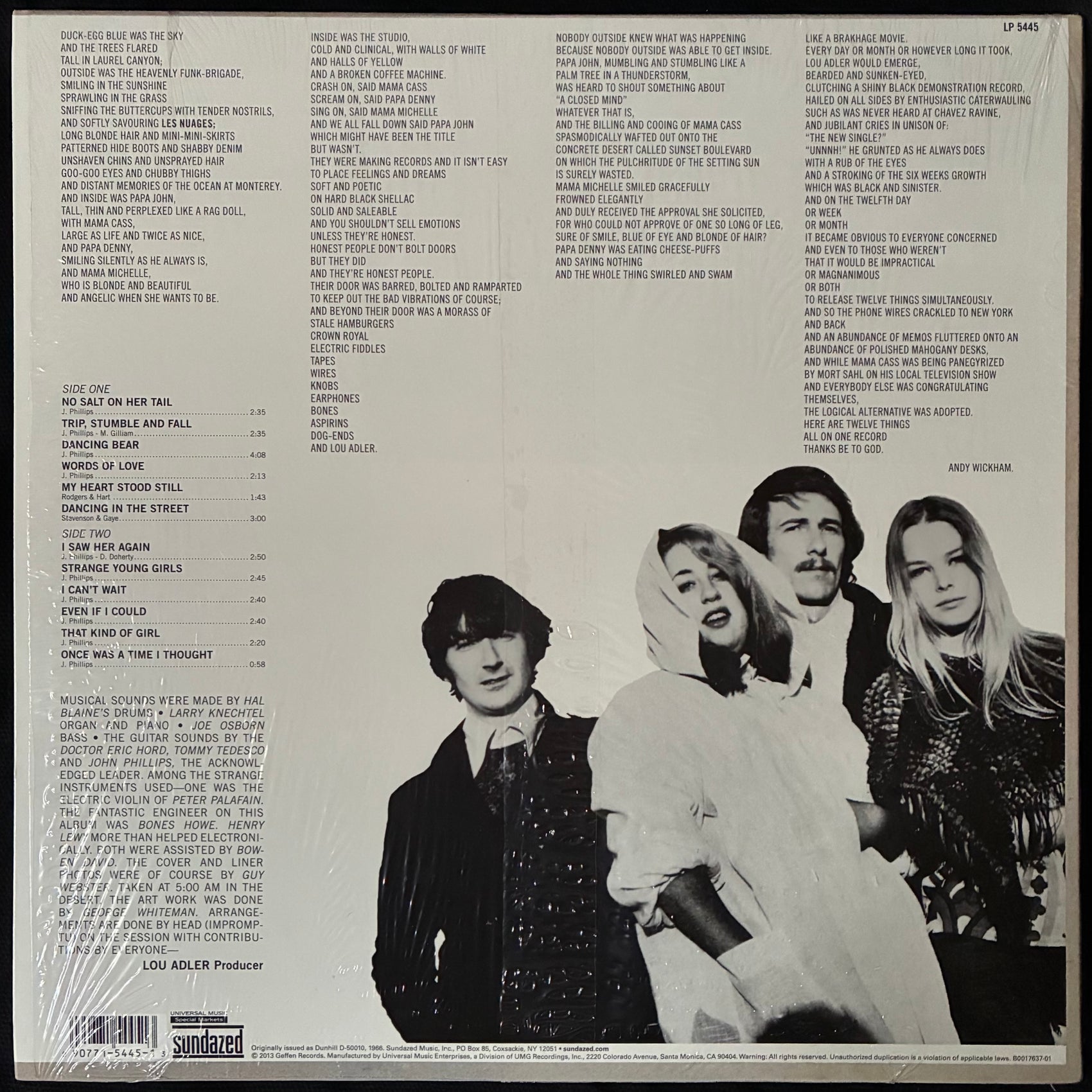 MAMAS & THE PAPAS - THE MAMAS & THE PAPAS (180GM) (MONO) (USED VINYL 2013 US M-/M-)