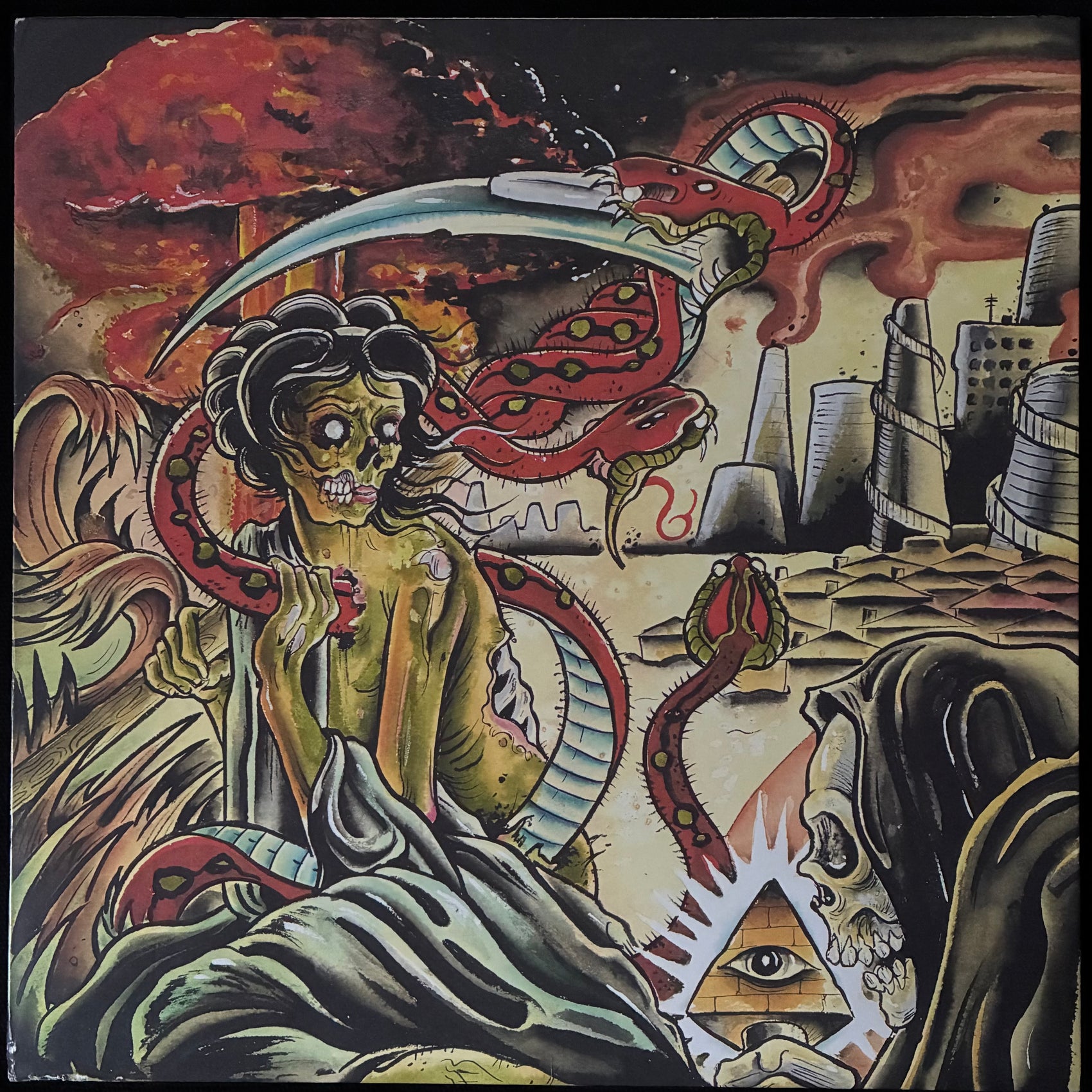 PULLING TEETH - PARANOID DELUSIONS PARADISE DELUSIONS (CLEAR BLUE COLOURED) (USED VINYL 2009 US EX+/EX+)