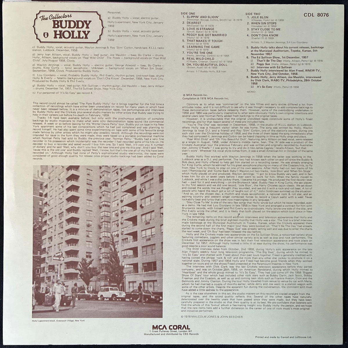 BUDDY HOLLY - THE COMPLETE BUDDY HOLLY (6LP BOX SET) (USED VINYL 1979 UK M-/M-/EX+)