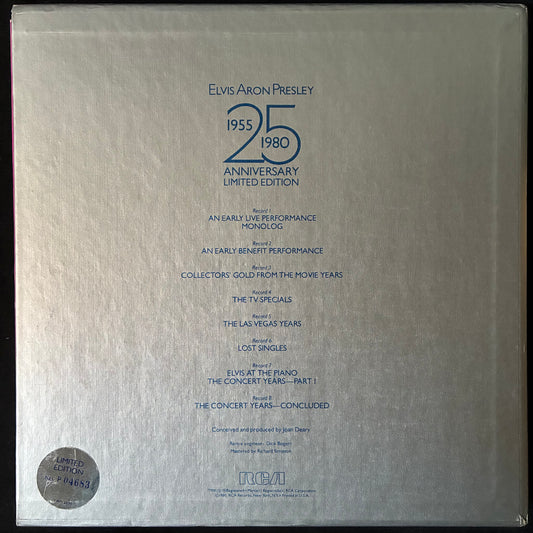 ELVIS PRESLEY - ELVIS ARON PRESLEY 1955-1980 : 25TH ANNIVERSARY (8LP BOX SET) (USED VINYL 1980 US M-/M-)