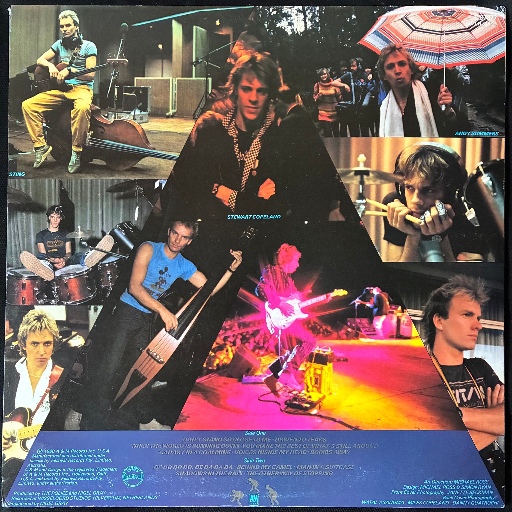 POLICE - ZENYATTA MONDATTA (LP+POSTER) (GREEN COLOURED) (USED VINYL 1981 AUS M-/EX×)