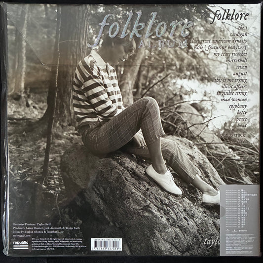 TAYLOR SWIFT - FOLKLORE (2LP) (GREY COLOURED) (USED VINYL 2021 CHINA M-/M-)
