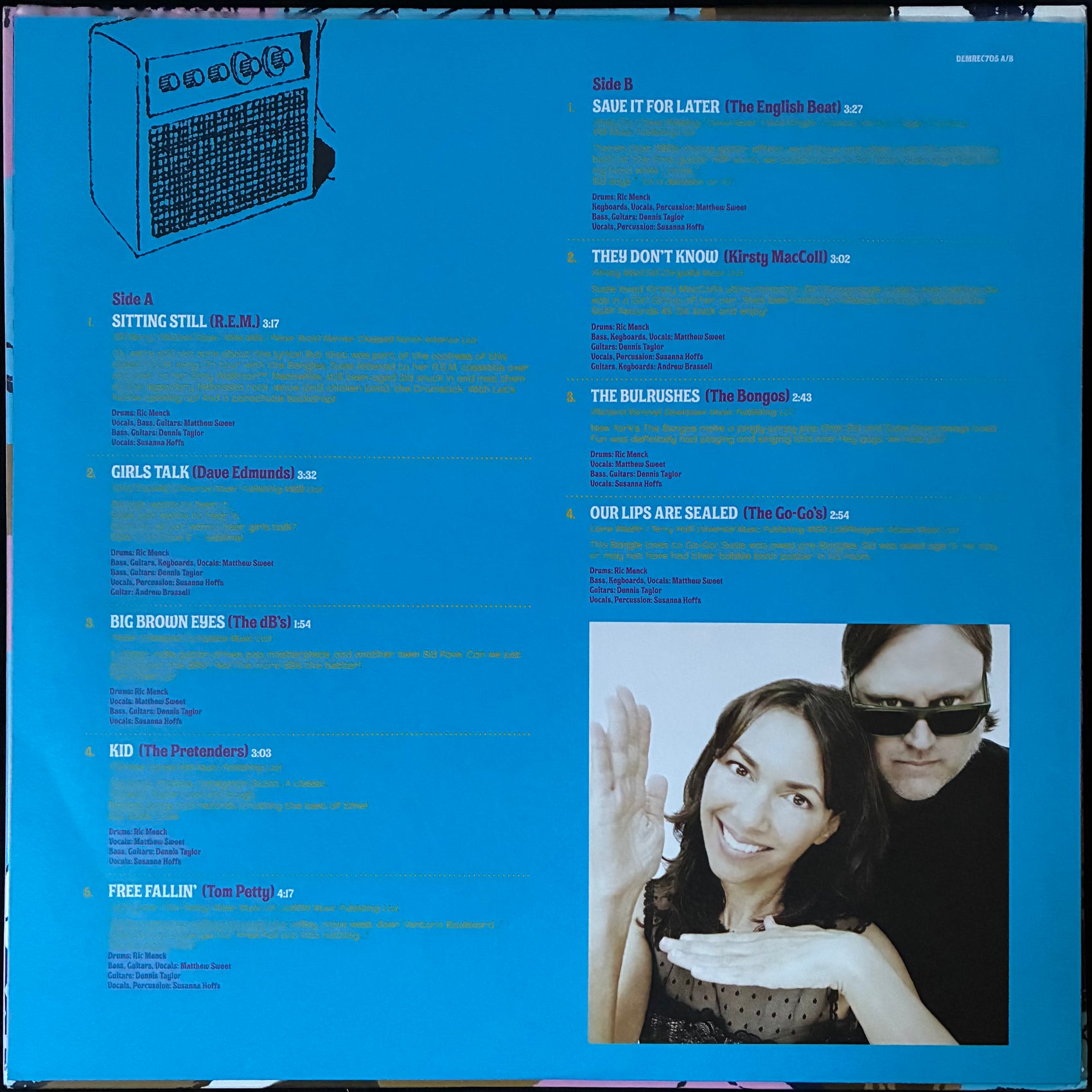 MATTHEW SWEET AND SUSANNA HOFFS - UNDER THE COVERS VOL.3 (2LP) (180GM) (BLUE COLOURED) (USED VINYL 2020 UK/EU M-/M-)