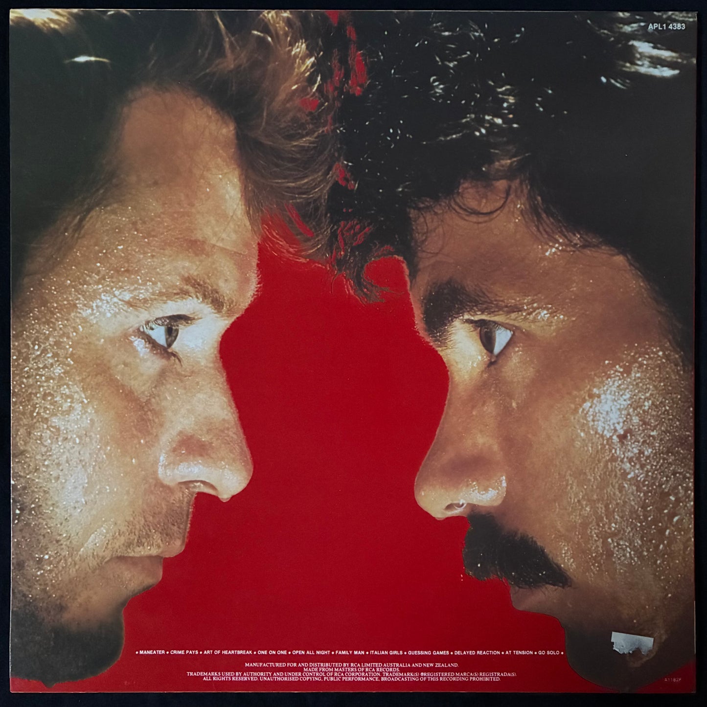 DARYL HALL & JOHN OATES - H2O (USED VINYL 1982 AUS M-/M-)