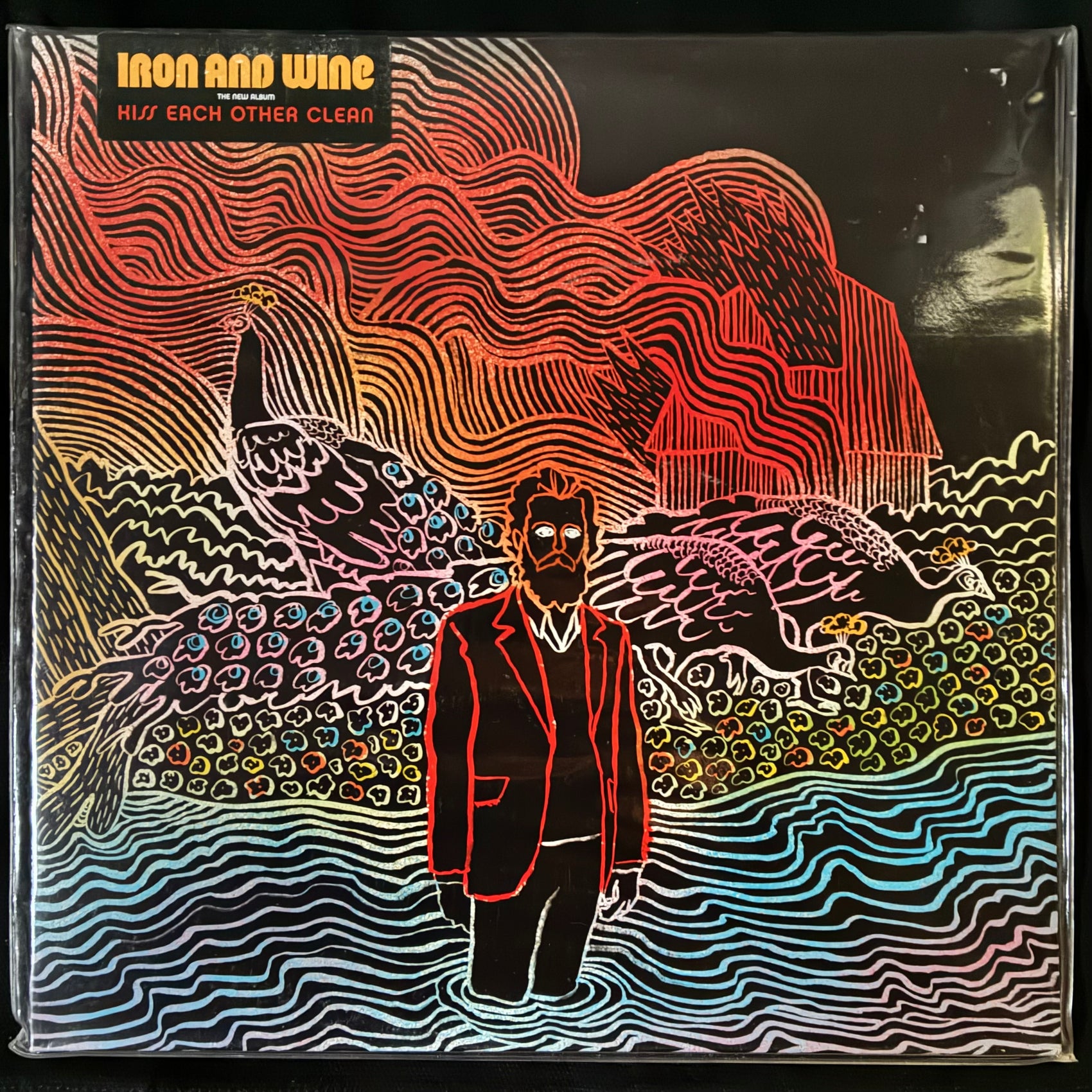 IRON AND WINE - KISS EACH OTHER CLEAN (USED VINYL 2011 UK M-/EX+)