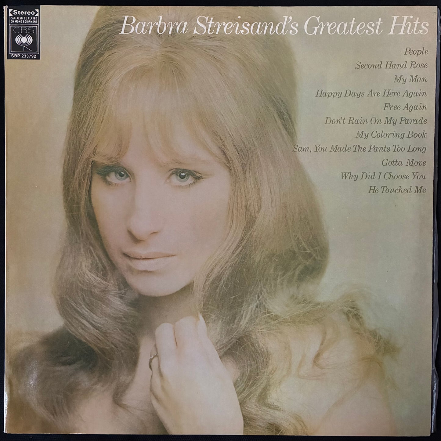 BARBRA STREISAND - BARBRA STREISAND'S GREATEST HITS (USED VINYL 1978 AUS M-/EX+)