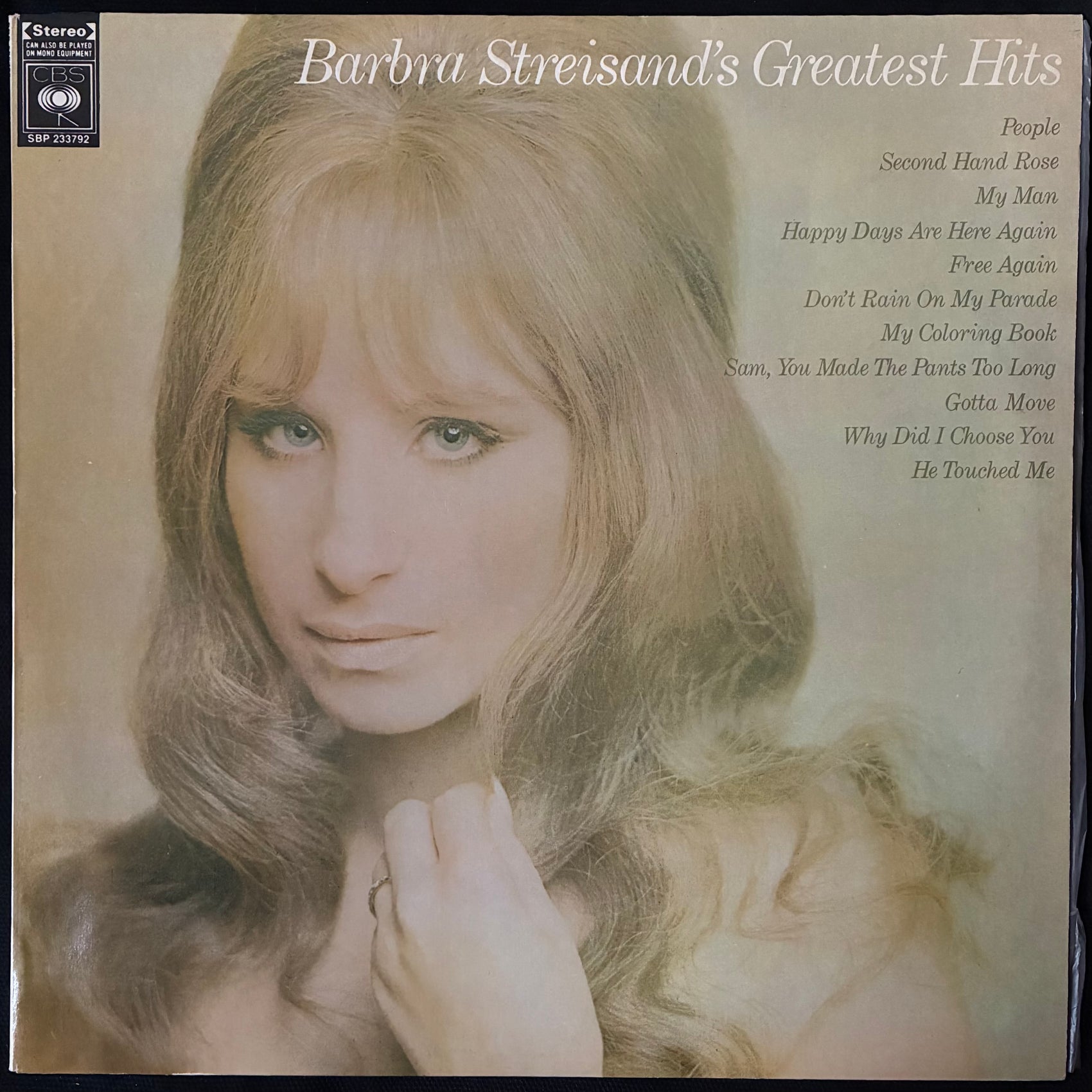BARBRA STREISAND - BARBRA STREISAND'S GREATEST HITS (USED VINYL 1978 AUS M-/EX+)