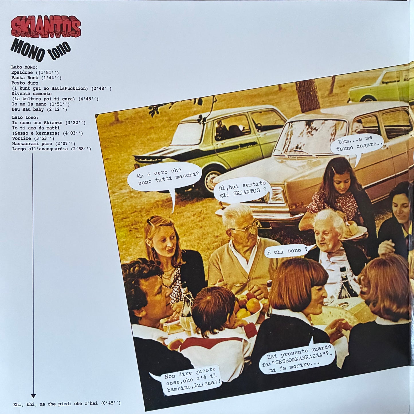 SKIANTOS - MONOTONO (YELLOW COLOURED) (USED VINYL 2010 ITALY M-/M-)