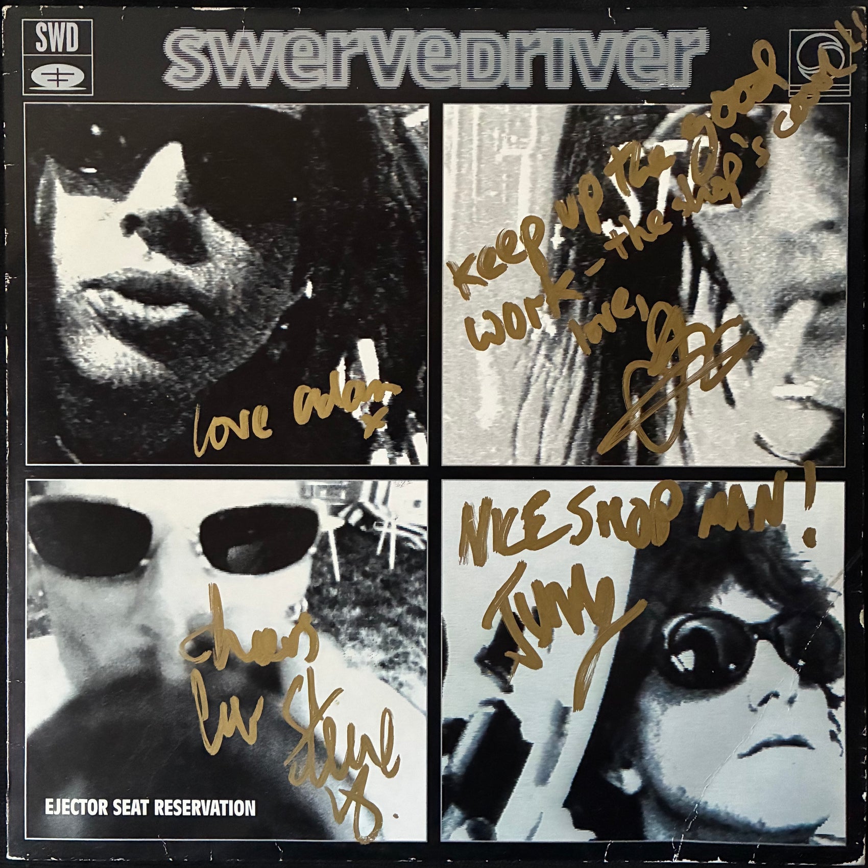 SWERVEDRIVER - EJECTOR SEAT RESERVATION (SIGNED) (USED VINYL 1995 UK M-/VG+)