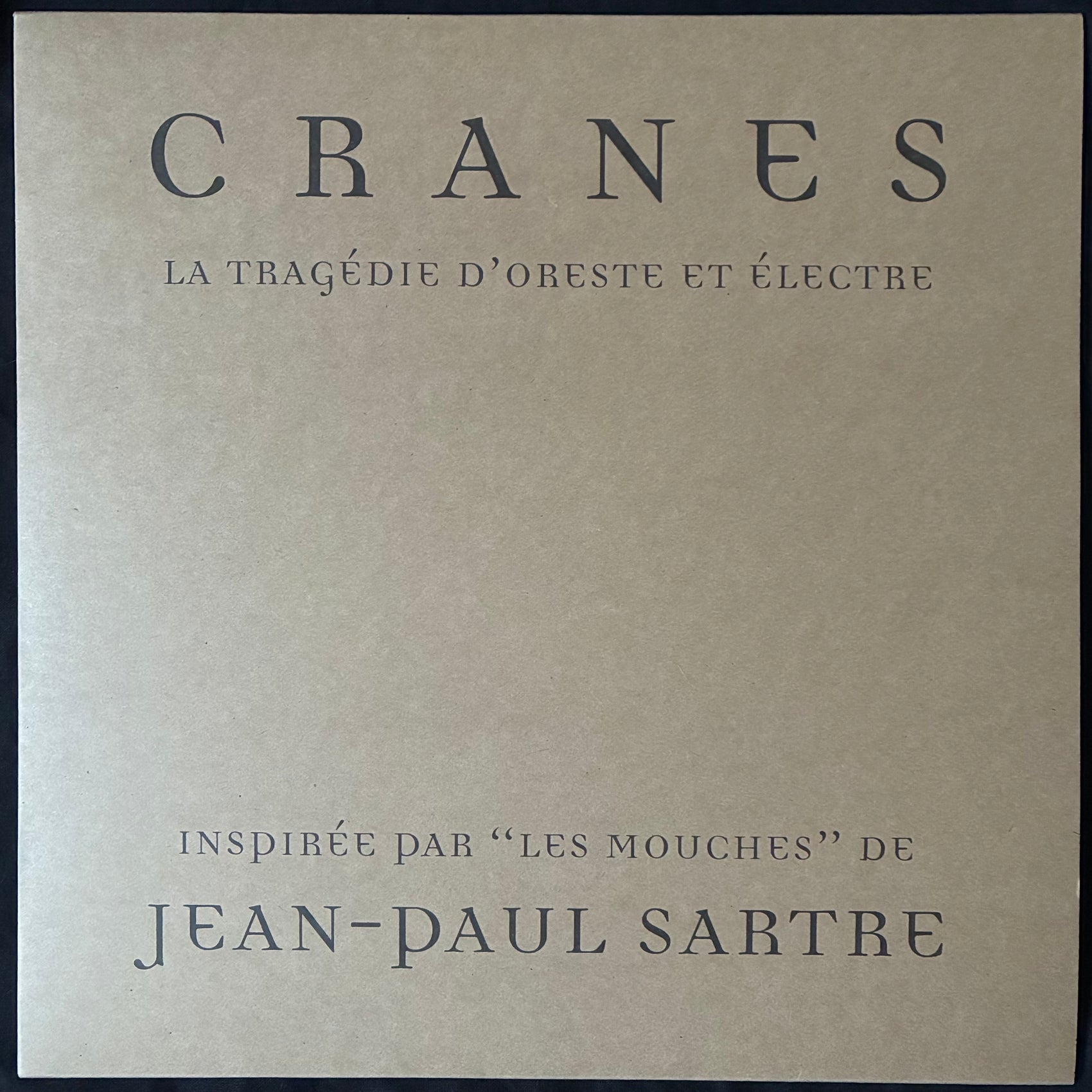 CRANES - LA TRAGÉDIE D'ORESTE ET ÉLECTRE (CLEAR COLOUR) (USED VINYL 2023 EU M-/M-)
