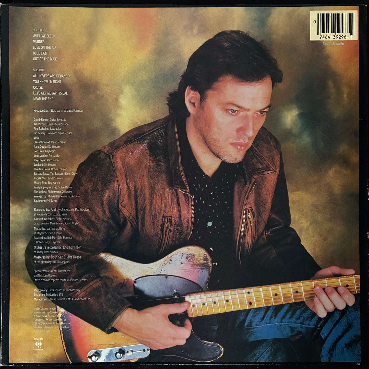 DAVID GILMOUR - ABOUT FACE (USED VINYL 1984 US M-/M-)