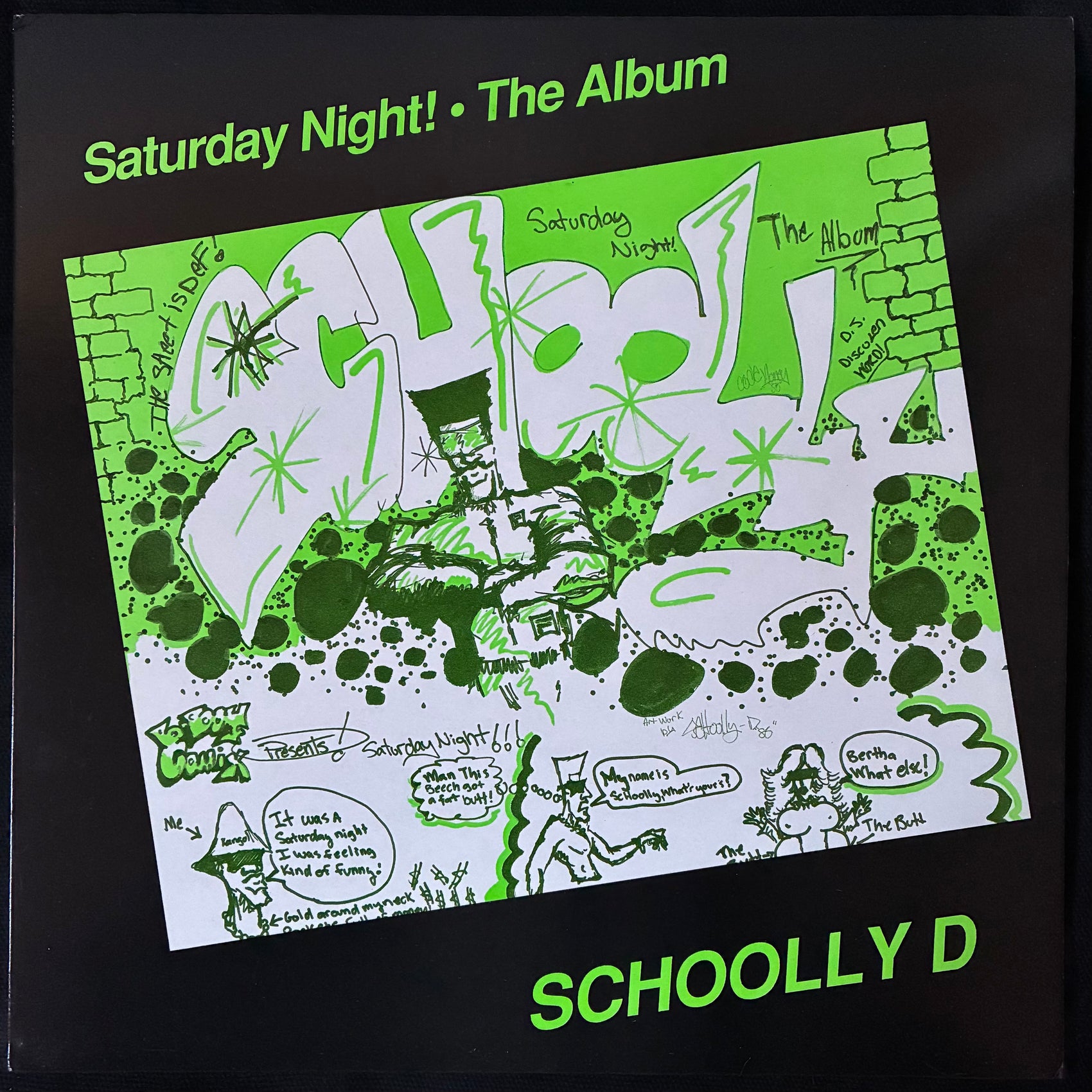 SCHOOLY D - SATURDAY NIGHT! THE ALBUM (USED VINYL 1987 UK M-/M-)