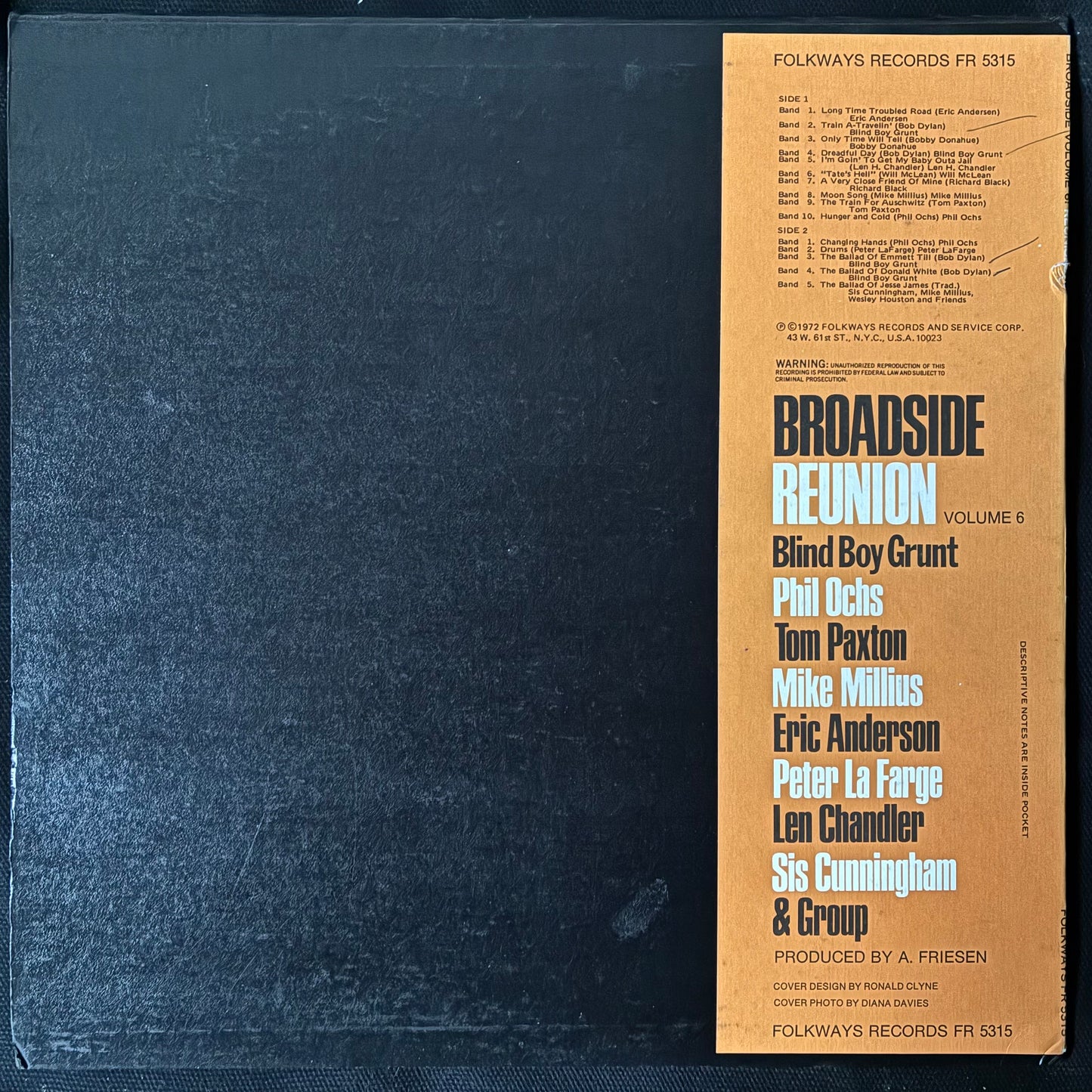 VARIOUS ARTISTS - BROADSIDE VOLUME 6: REUNION (USED VINYL 1972 US M-/EX)