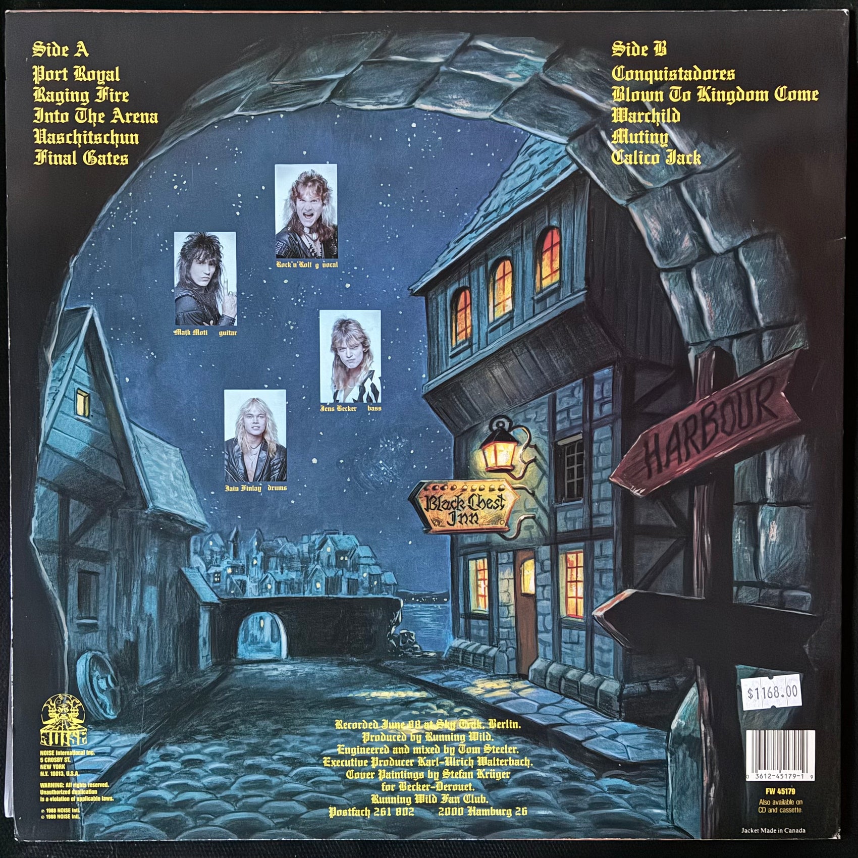RUNNING WILD - PORT ROYAL (USED VINYL 1988 US EX+/EX+)