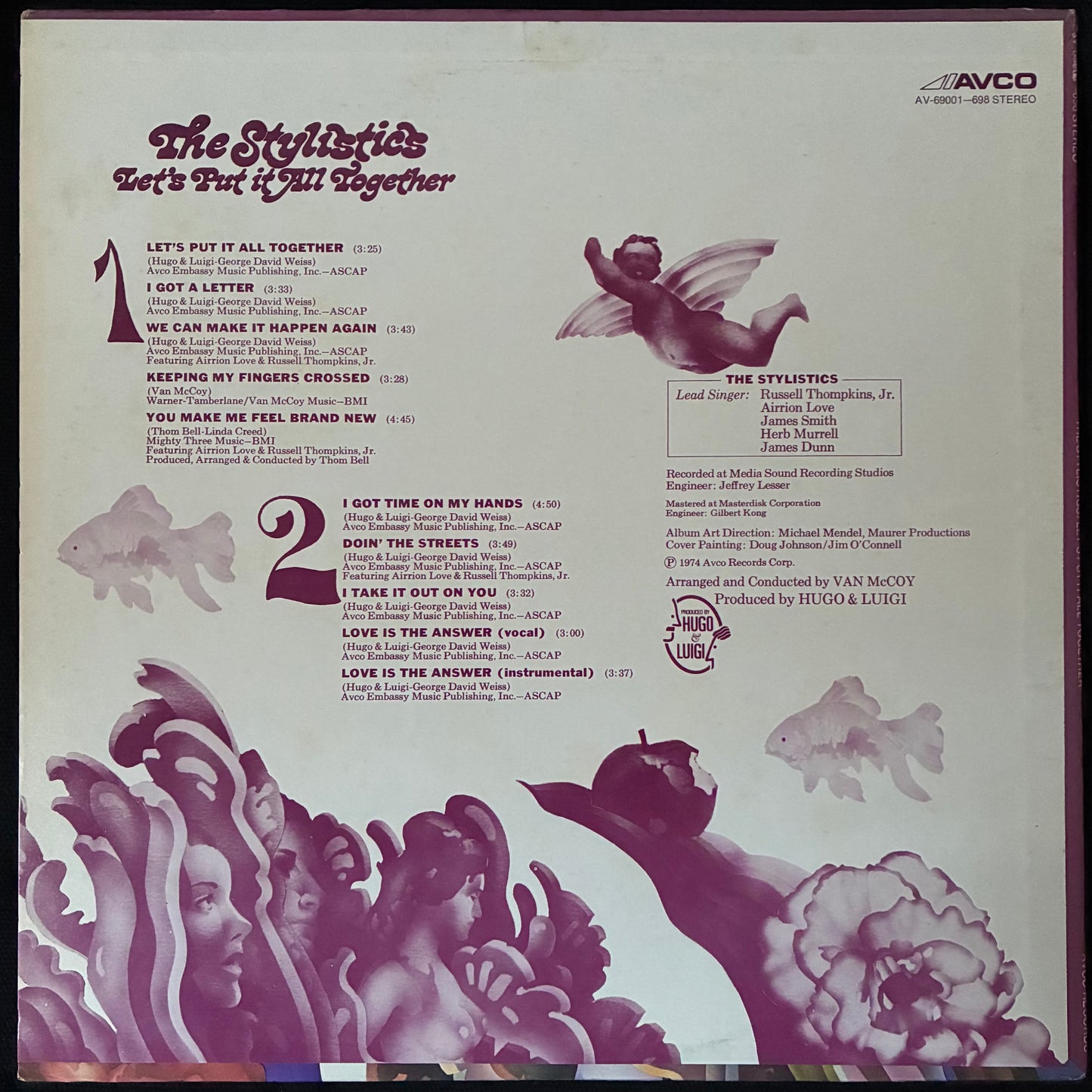 STYLISTICS - LET'S PUT IT ALL TOGETHER (USED VINYL 1974 US EX+/EX+)