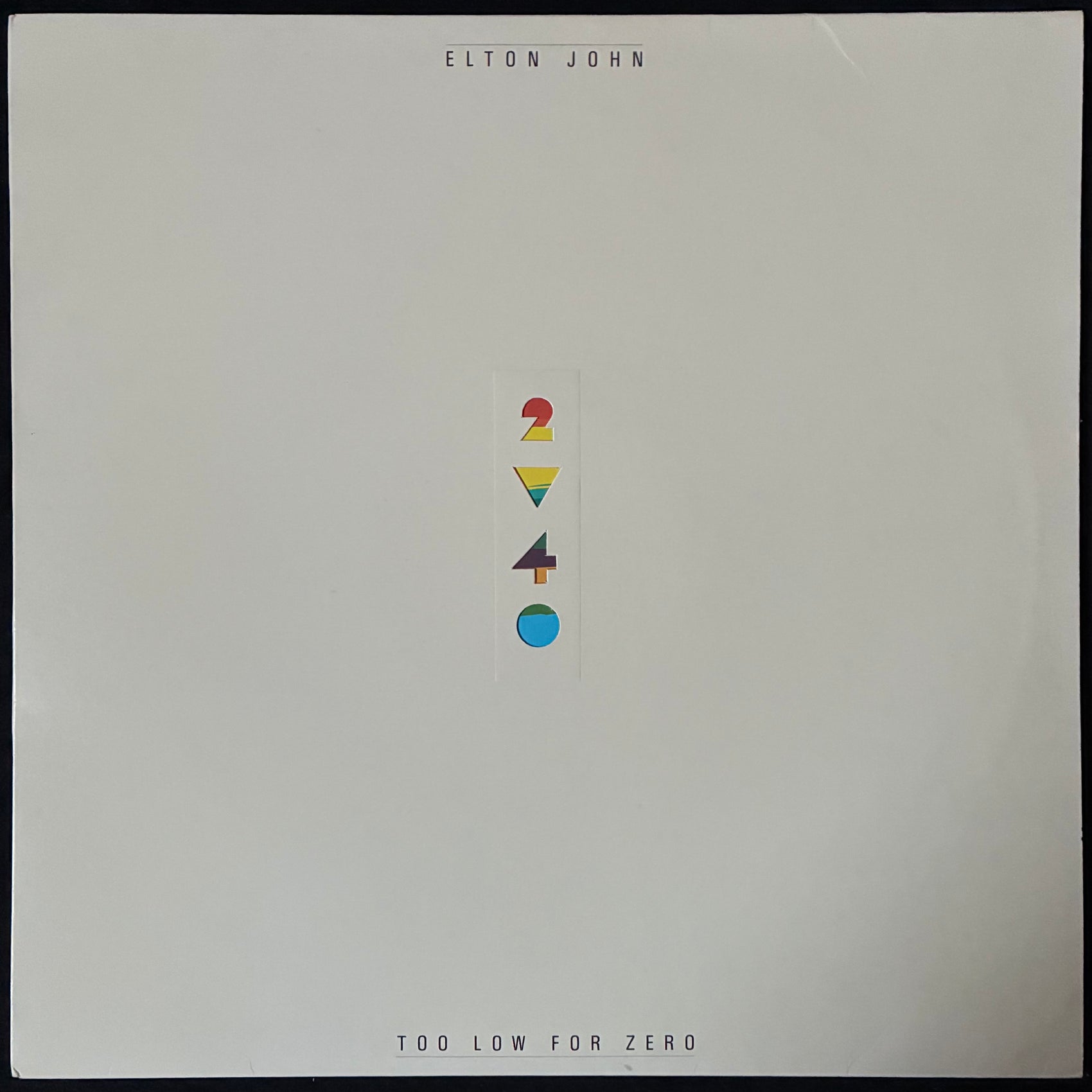 ELTON JOHN - TOO LOW FOR ZERO (USED VINYL 1983 AUS M-/EX+)