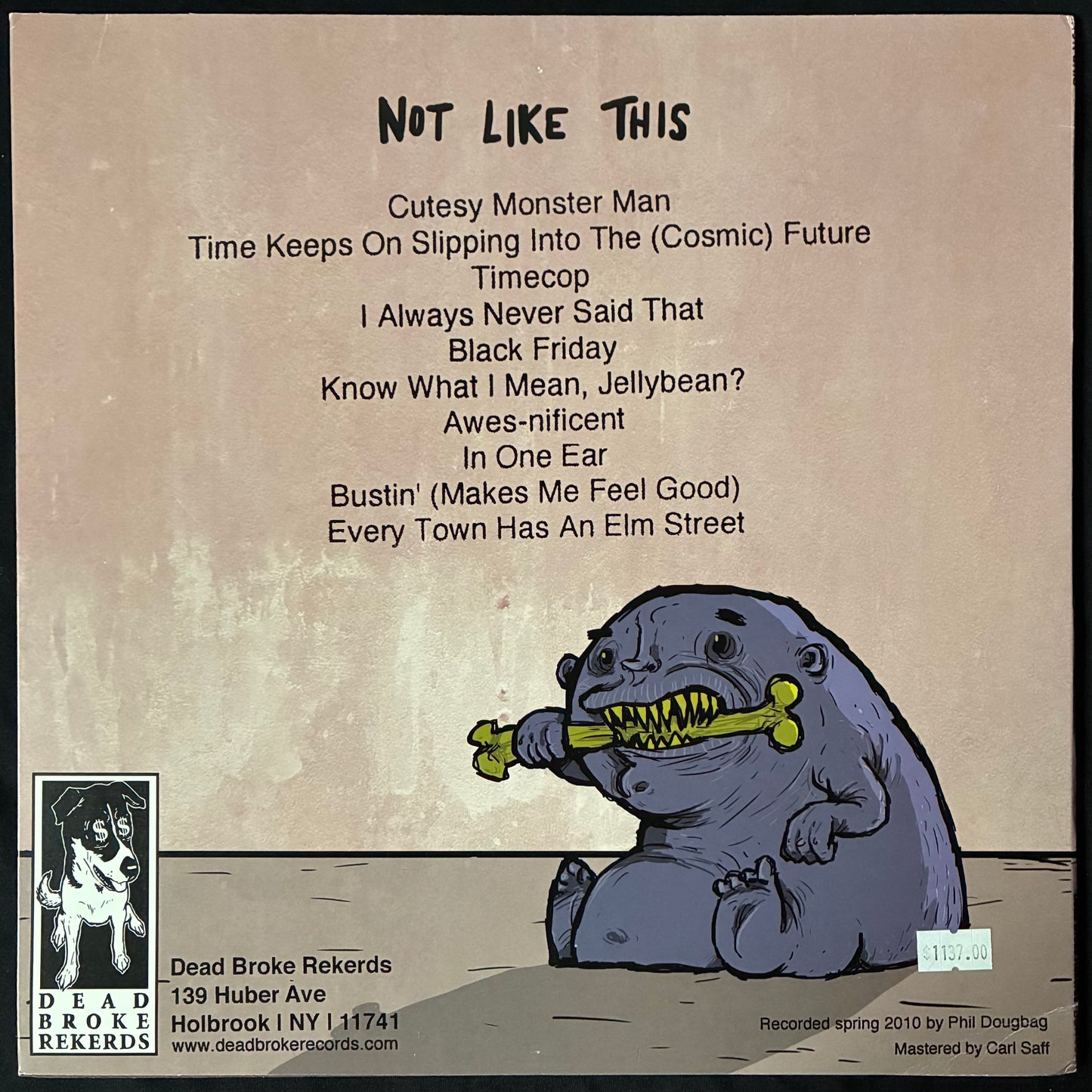 IRON CHIC - NOT LIKE THIS (PINK COLOURED) (USED VINYL 2010 US M-/M-)