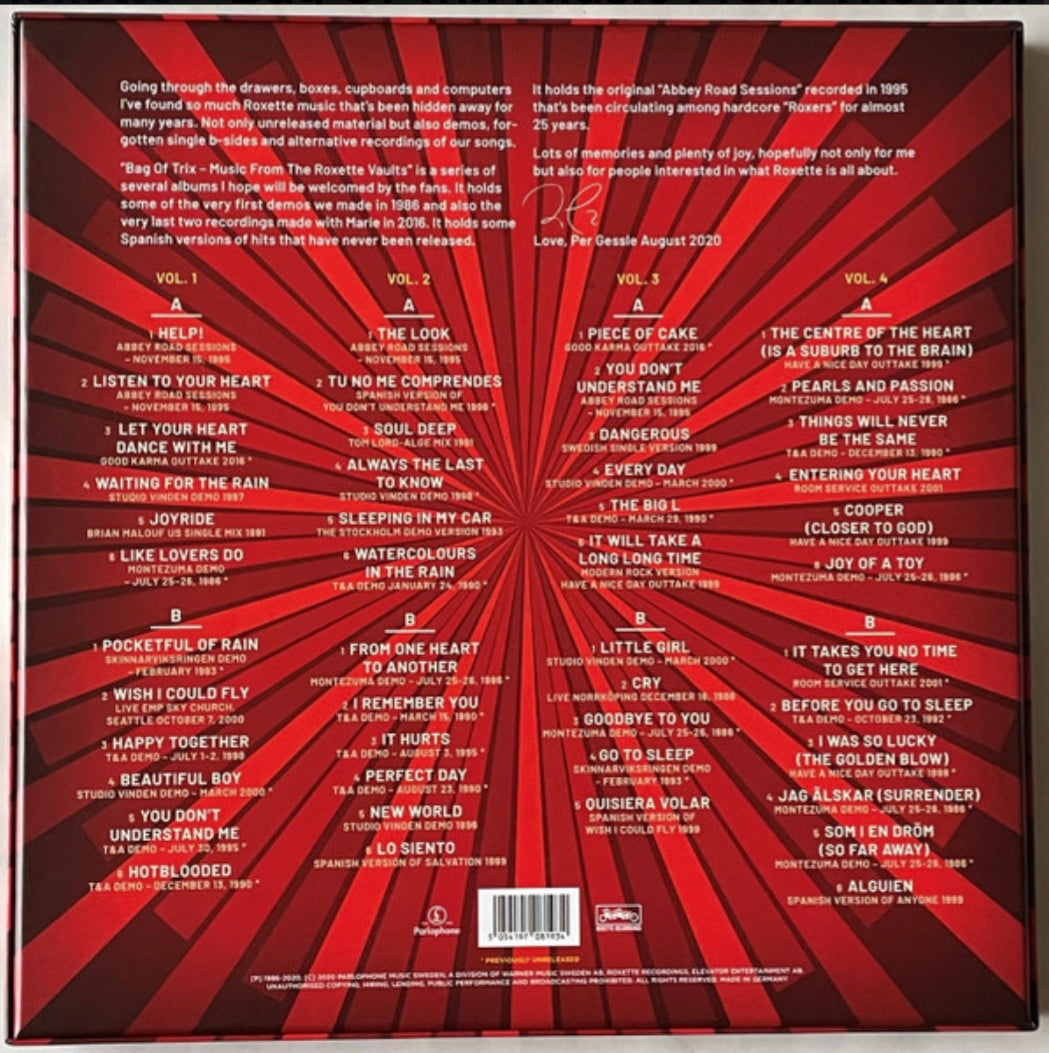 ROXETTE - BAG OF TRIX [MUSIC FROM THE ROXETTE VAULTS] (4LP BOX SET) VINYL