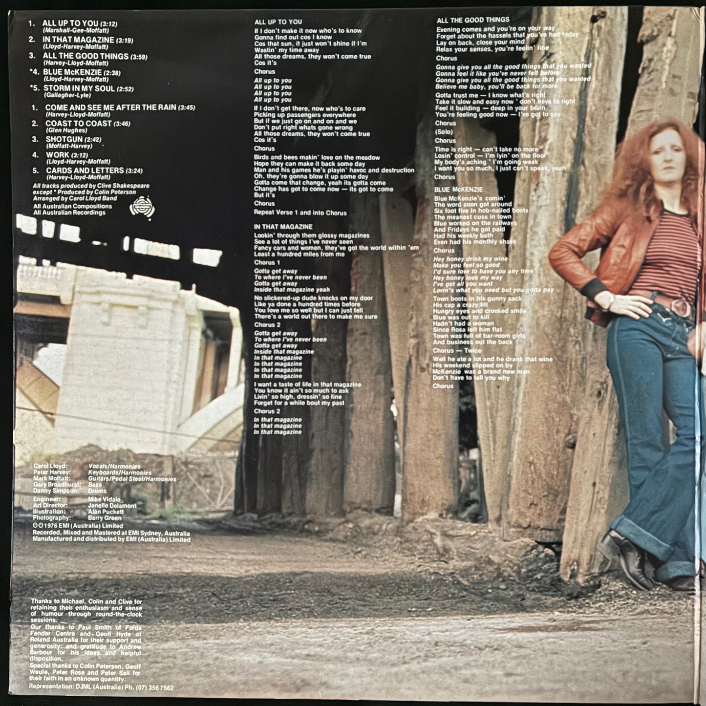 CAROL LLOYD BAND - MOTHER WAS ASLEEP AT THE TIME (USED VINYL 1976 AUS EX+/EX+)