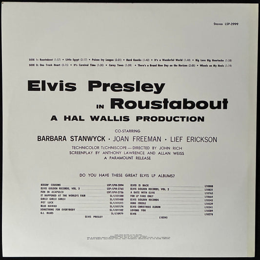 ELVIS PRESLEY - ROUSTABOUT OST (USED VINYL 1977 AUS M-/M-)
