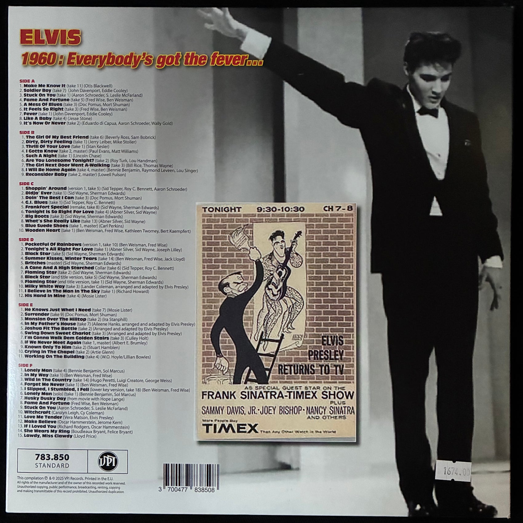 ELVIS PRESLEY - 1960: EVERYBODY'S GOT THE FEVER (3LP) (MULTI COLOURED) (USED VINYL 2025 EU M-/M-)