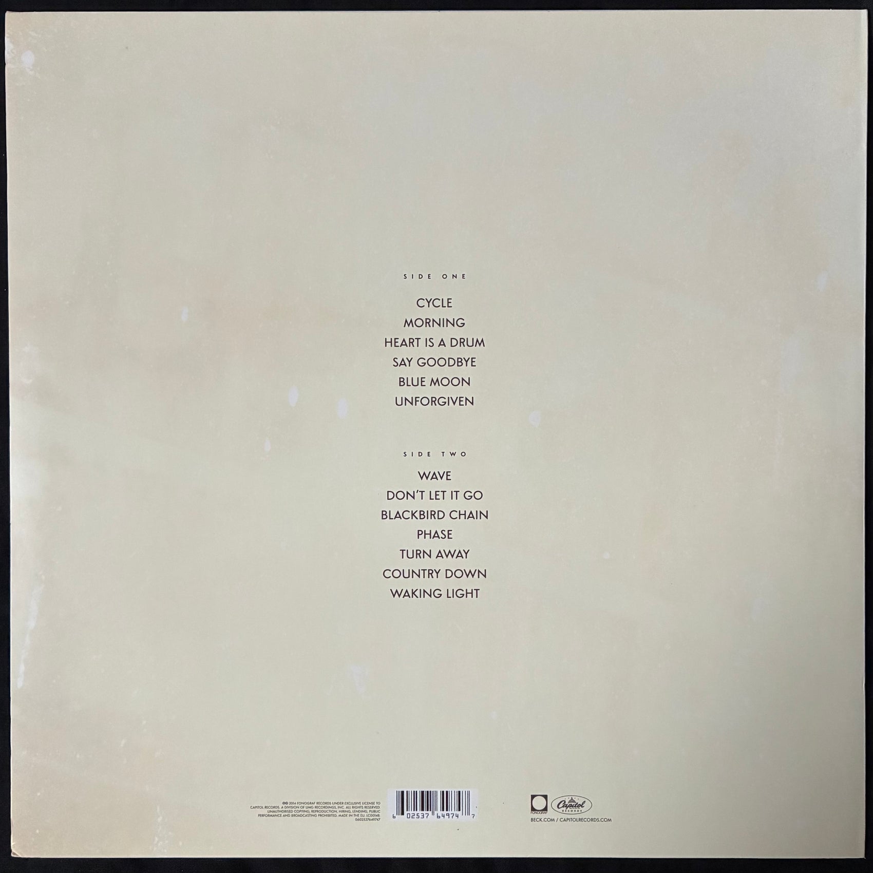 BECK - MORNING PHASE (180GM) (USED VINYL 2014 EU M-/M-)