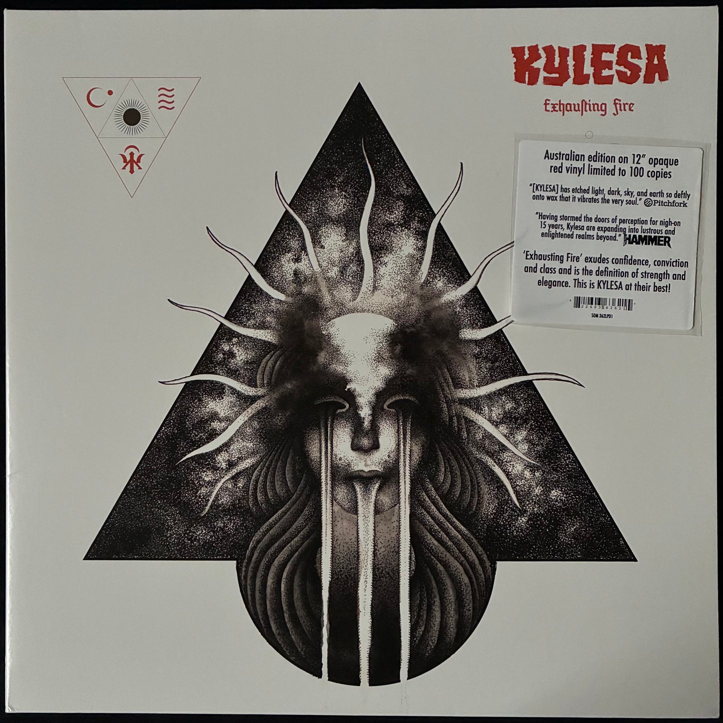 KYLESA - EXHAUSTING FIRE (RED COLOURED) (USED VINYL 2015 AUS M-/M-)