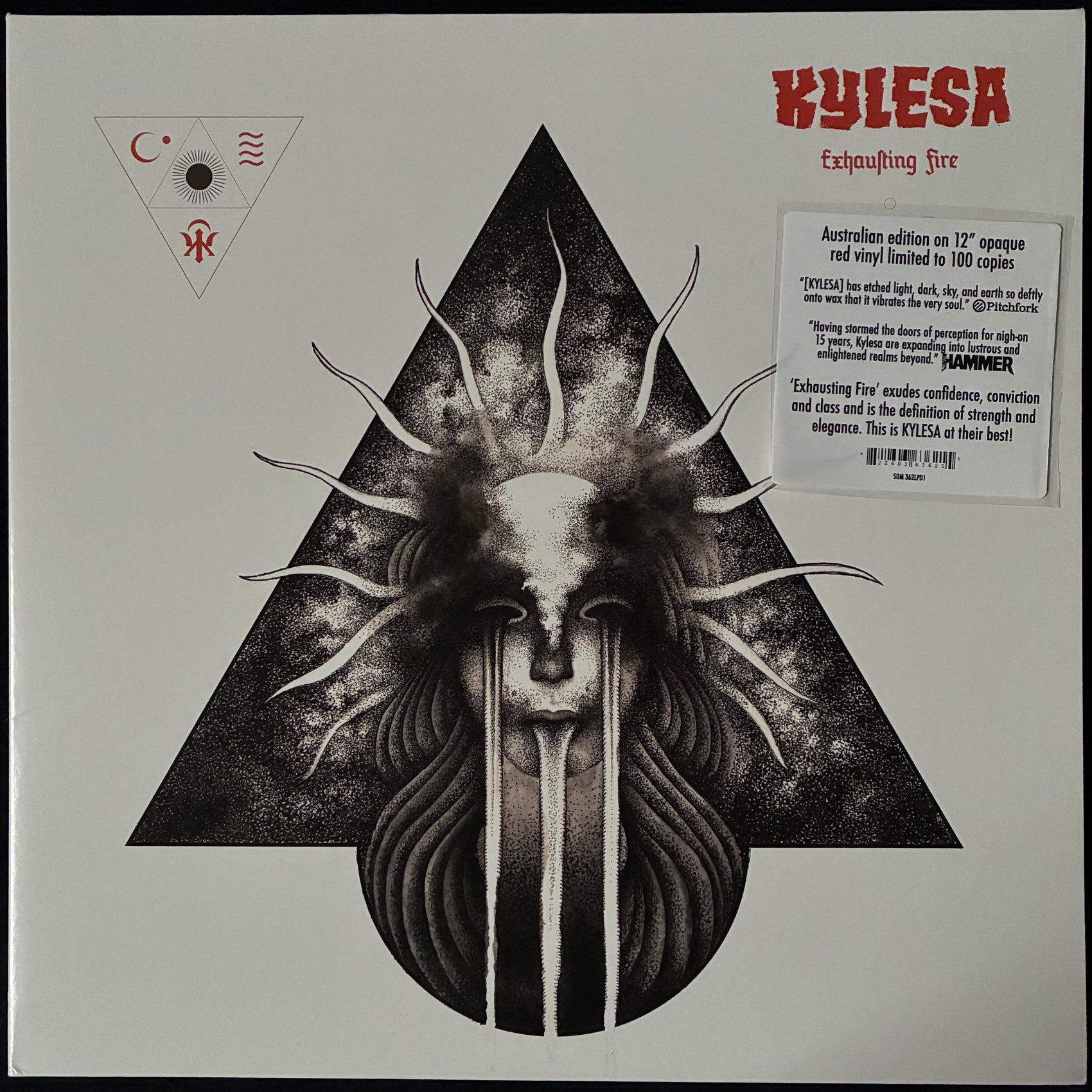 KYLESA - EXHAUSTING FIRE (RED COLOURED) (USED VINYL 2015 AUS M-/M-)
