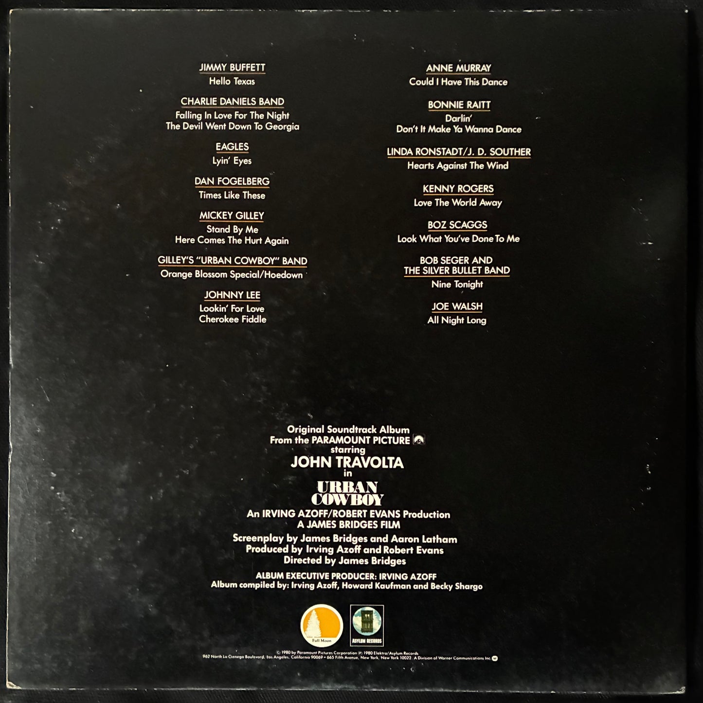 VARIOUS ARTISTS ‎- URBAN COWBOY OST (2LP) (USED VINYL 1980 JAPAN M-/EX+)