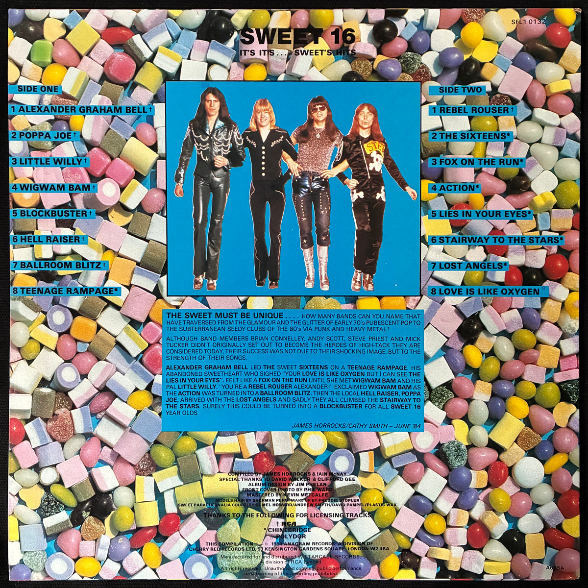 SWEET - SWEET 16 - IT'S IT'S.... SWEET'S HITS (USED VINYL 1984 AUS M-/M-)