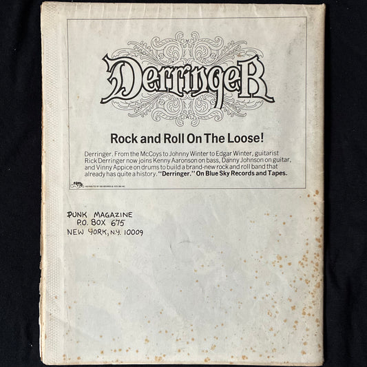 PUNK MAGAZINE VOLUME 1, NUMBER 6 - THE LEGEND OF NICK DETROIT (OCTOBER 1976) MAGAZINE