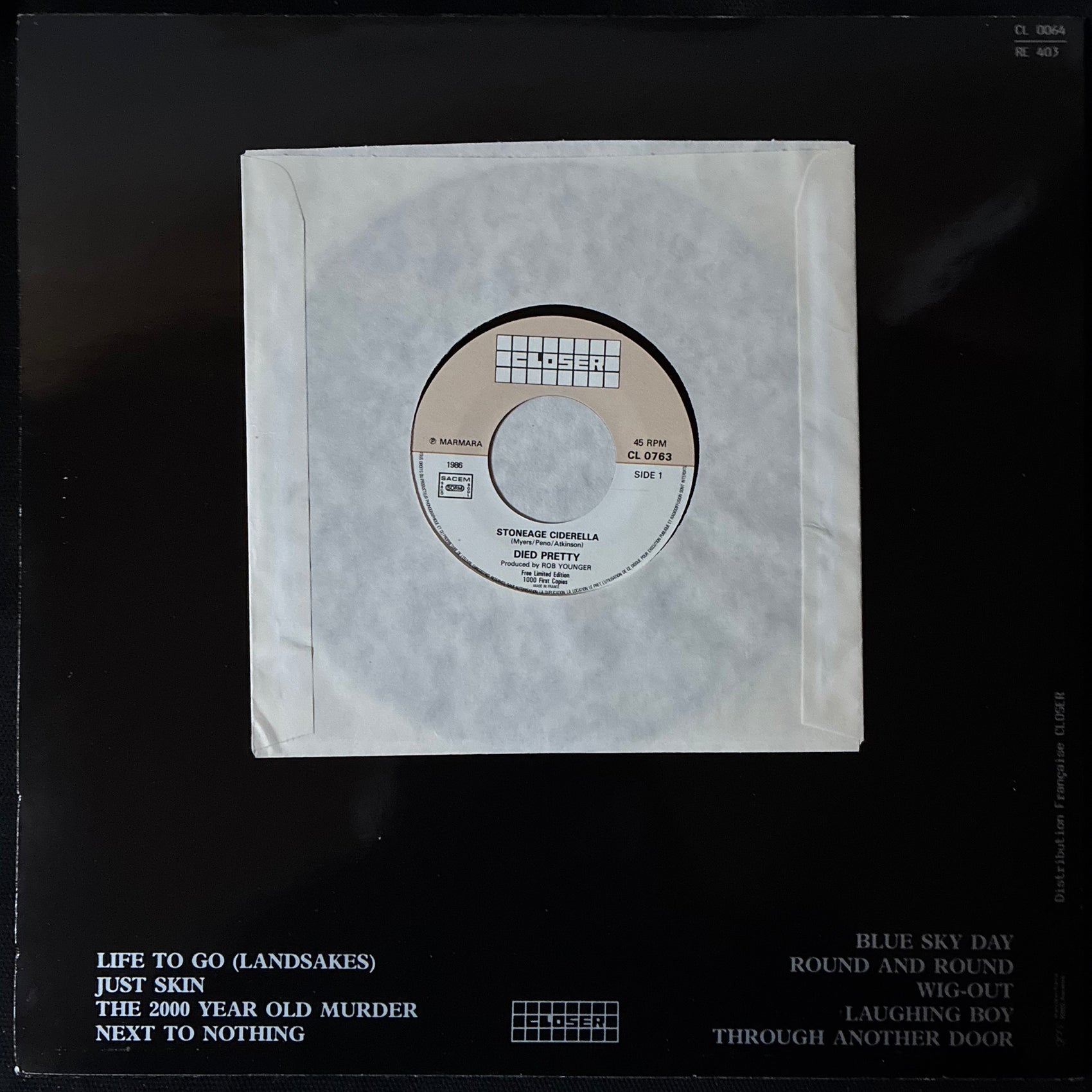 DIED PRETTY - FREE DIRT (LP+7") (USED VINYL 1986 FRANCE M-/M-)
