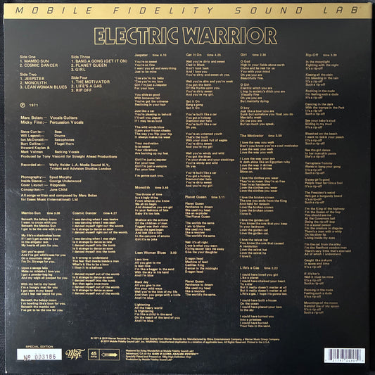 T.REX - ELECTRIC WARRIOR (2LP) (MOBILE FIDELITY) (USED VINYL 2020 US M-/M-)