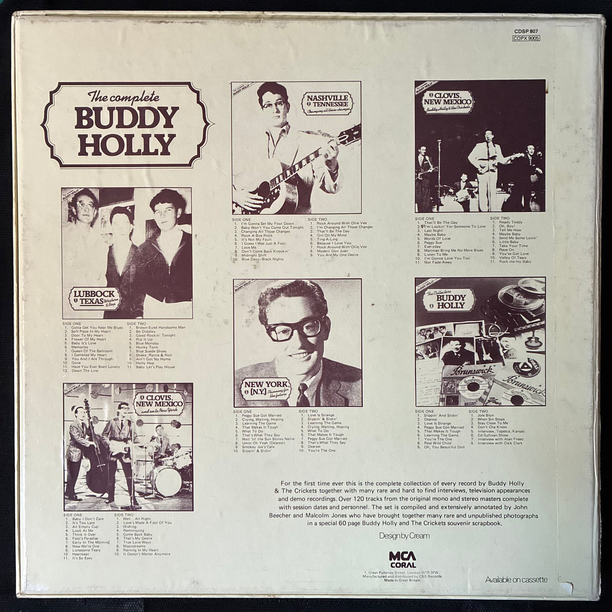 BUDDY HOLLY - THE COMPLETE BUDDY HOLLY (6LP BOX SET) (USED VINYL 1979 UK M-/M-/EX+)
