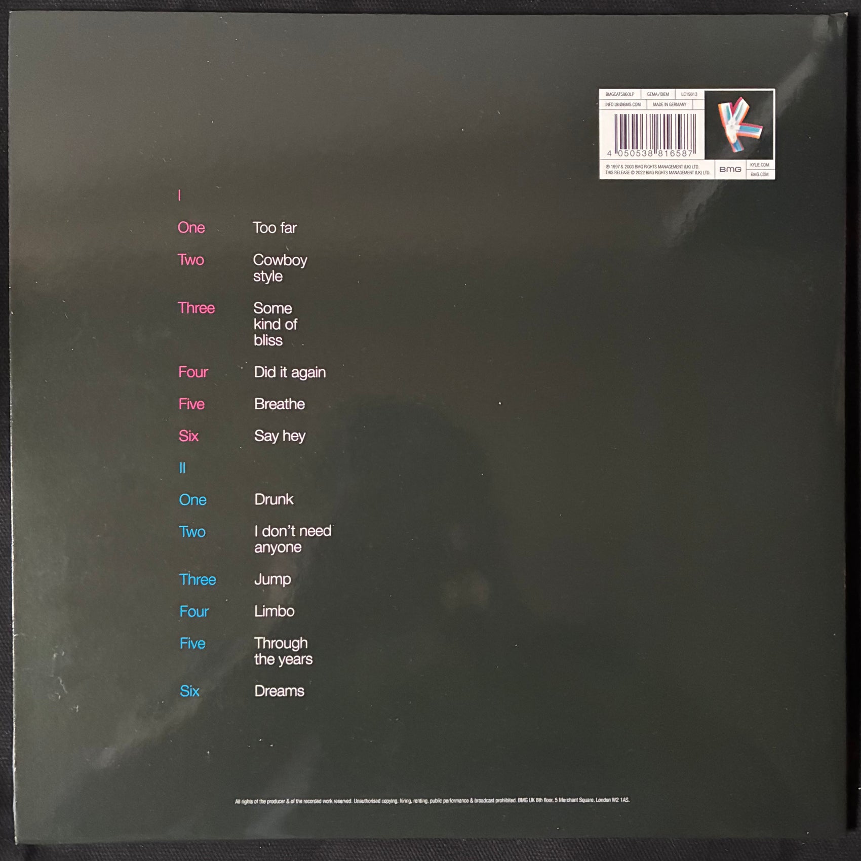 KYLIE MINOGUE - IMPOSSIBLE PRINCESS (ORANGE COLOURED) (USED VINYL 2022 UK M-/M-)