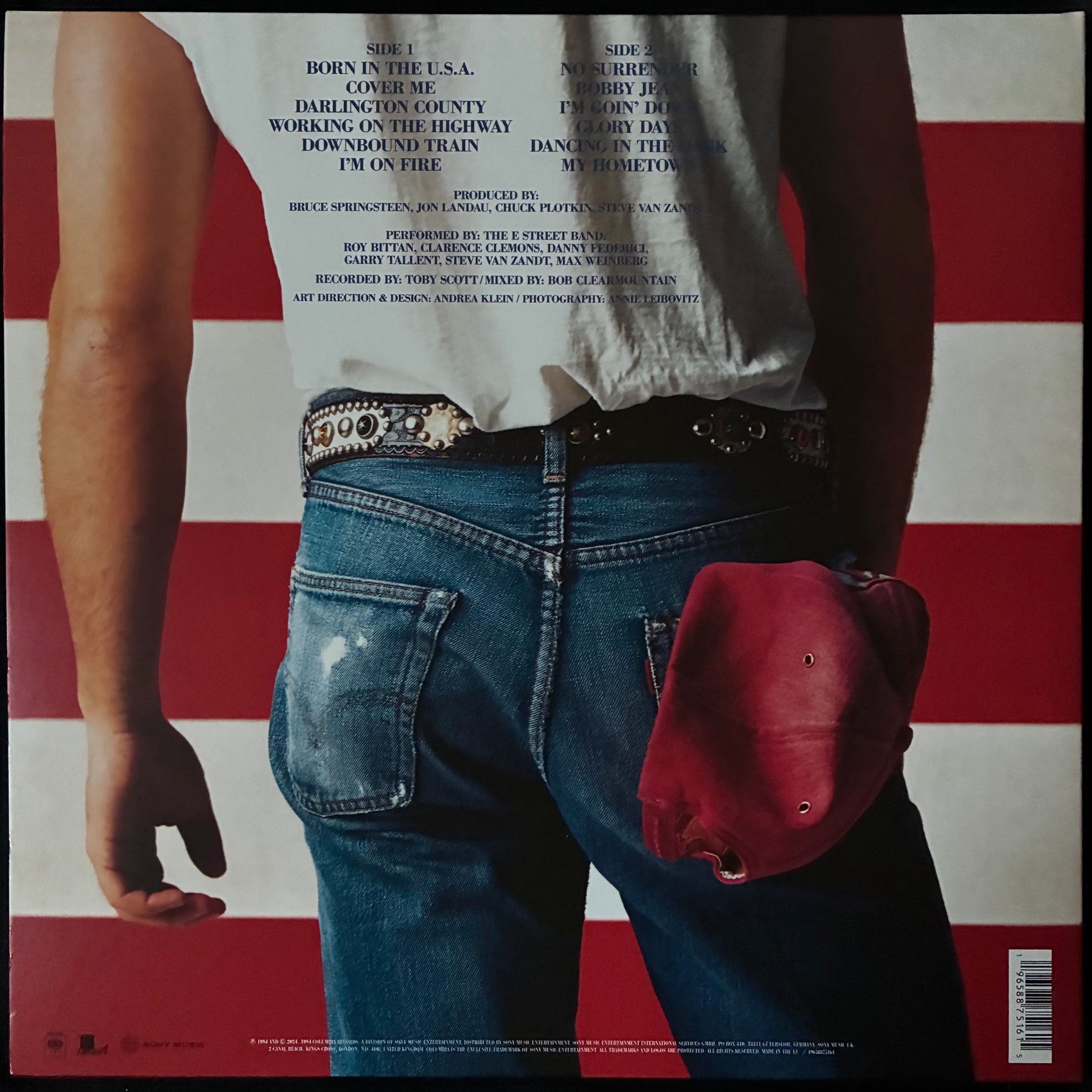 BRUCE SPRINGSTEEN - BORN IN THE U.S.A. (RED COLOURED) (USED VINYL 2024 JAPAN M-/M-)
