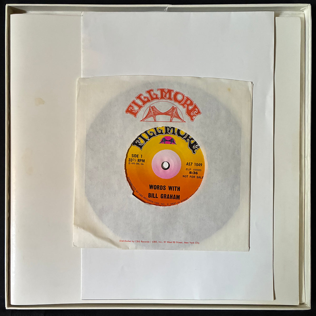 VARIOUS ARTISTS - FILLMORE : THE LAST DAYS (3LP+7" BOX SET) (USED VINYL 1972 US M-/EX)
