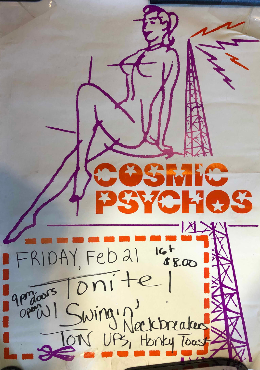 COSMIC PSYCHOS - USED U.S. TOUR POSTER